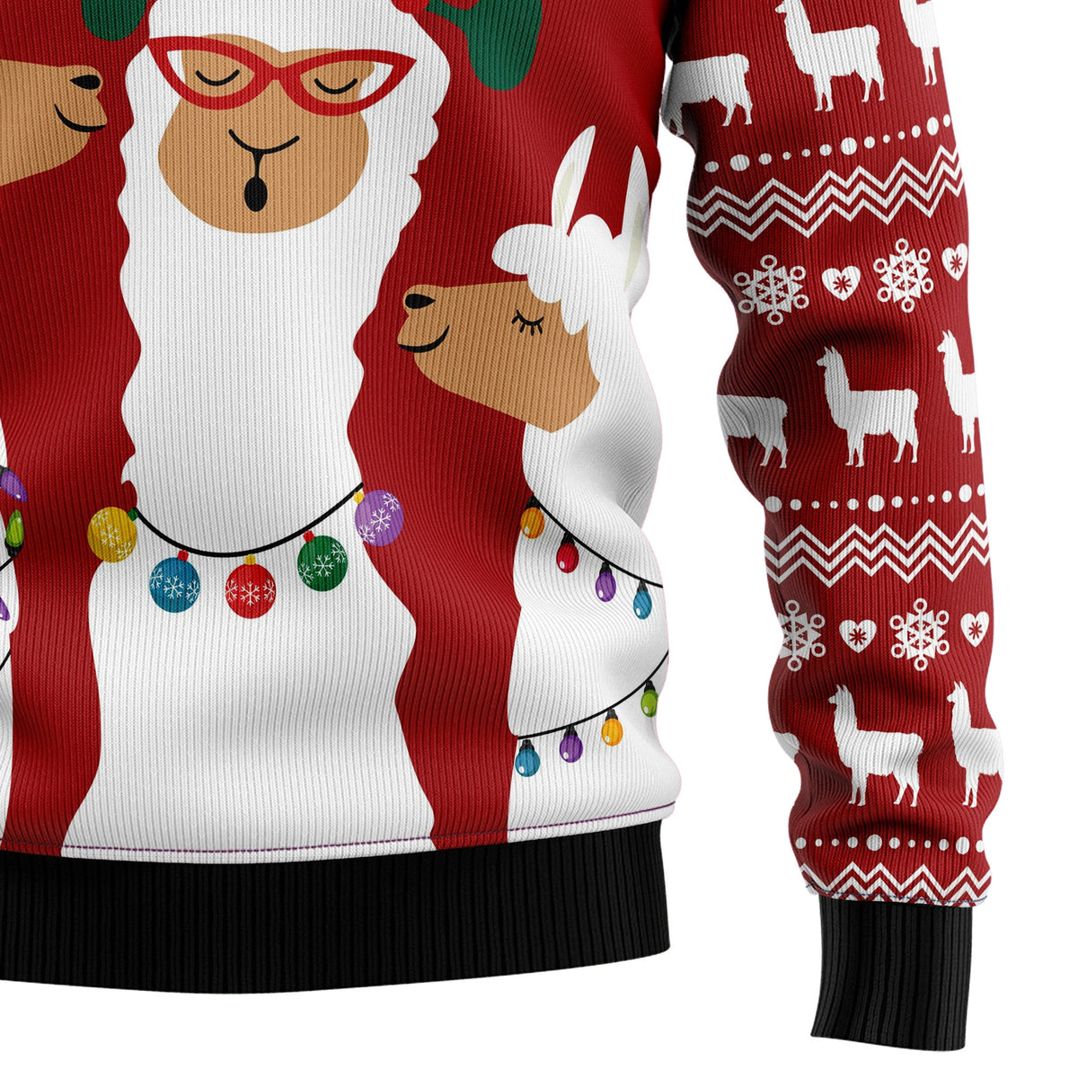 La La Llama Ugly Christmas Sweater, Cute Llama Holiday Pullover for Animal Lovers, Festive Winter Party Outfit