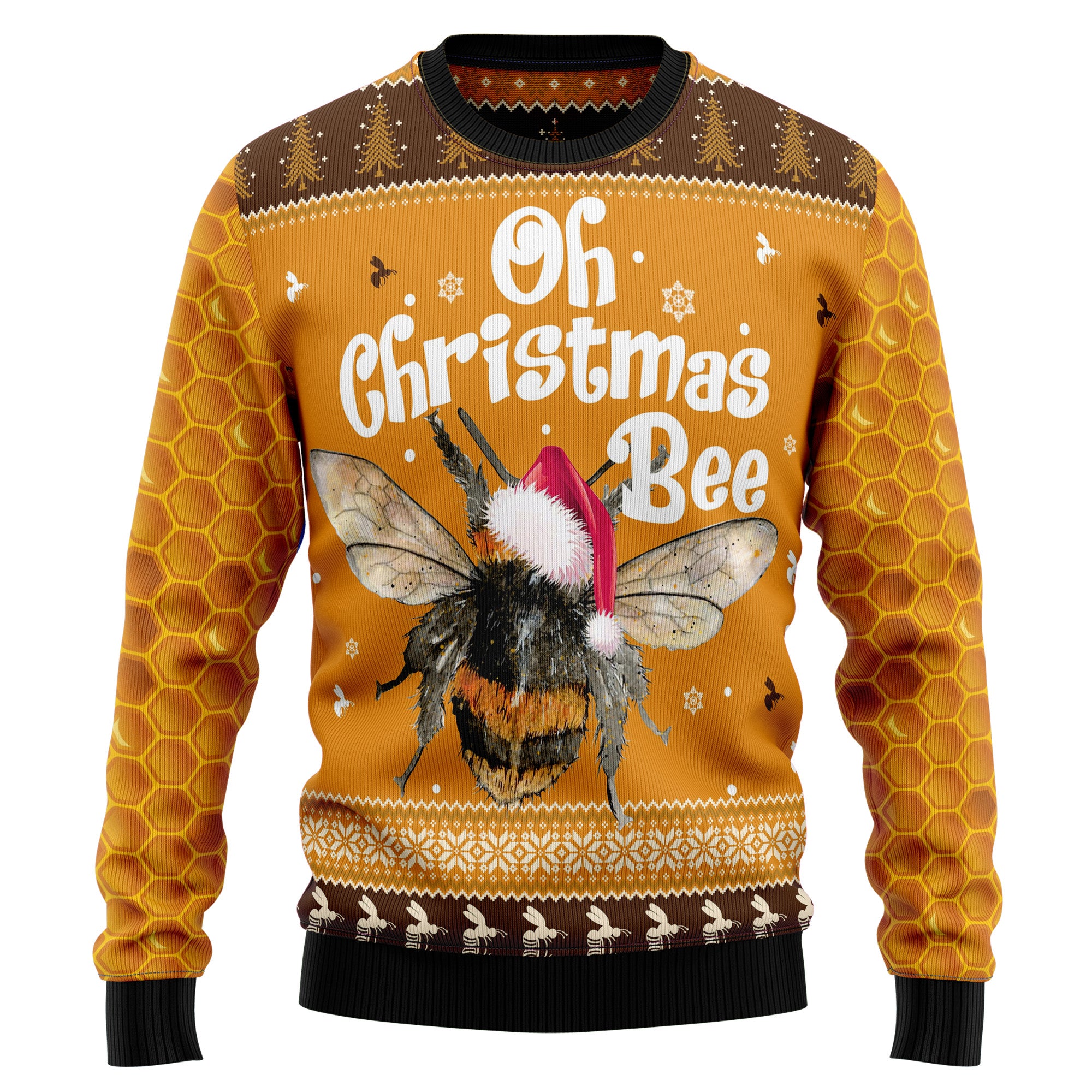 Oh Christmas Bee Ugly Christmas Sweater for Men and Women, Funny Holiday Party Gift for Beekeepers And Bee Lovers