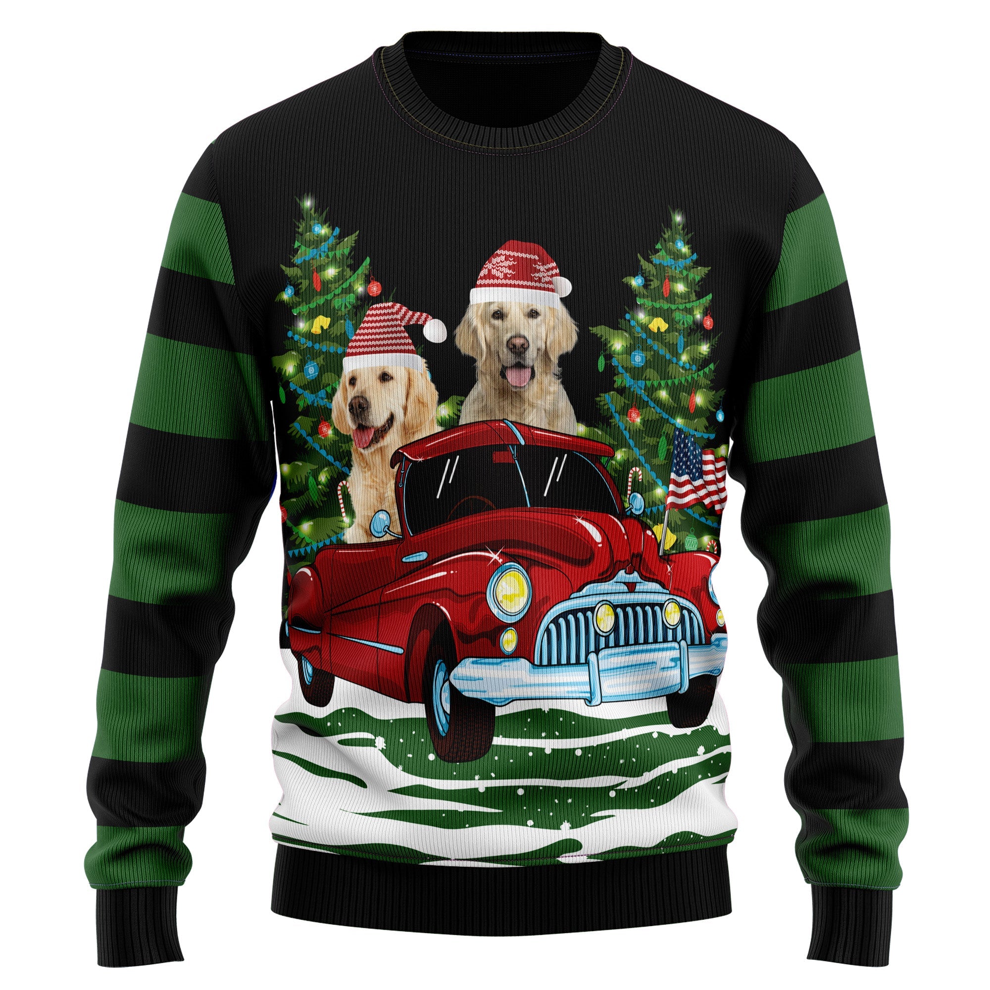 Golden Retriever Christmas Ugly Christmas Sweater, Cute Dog Holiday Pullover, Christmas Outfit for Men and Women