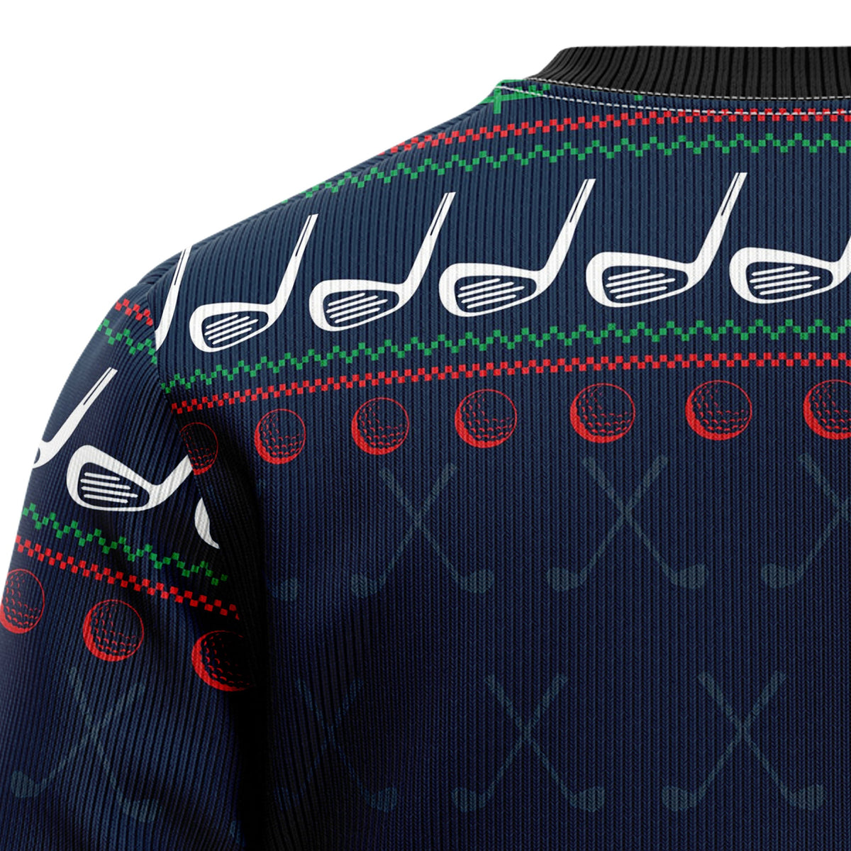 Ho Ho Hole In One Golf Christmas Sweater - Funny Ugly Christmas Sweater for Men and Women, Unisex Holiday Party Outfit