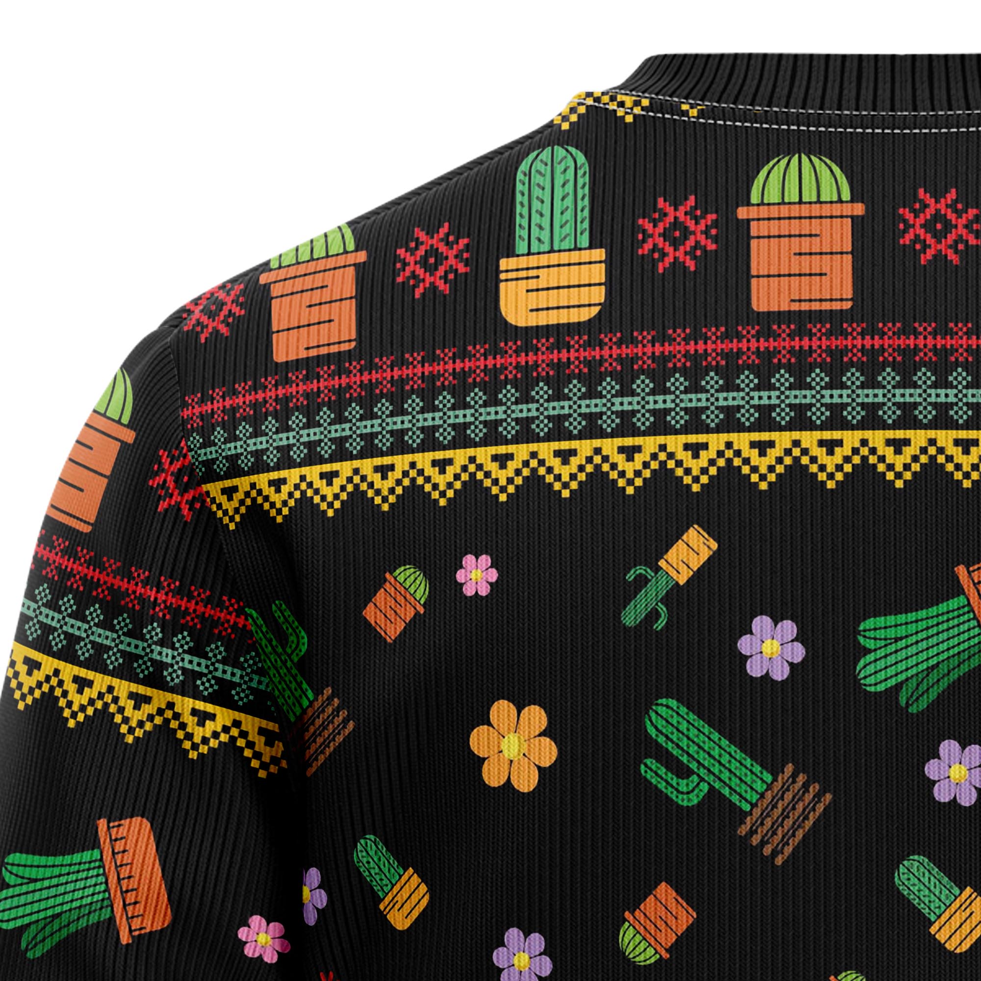 Cactus What the Fucculent Ugly Christmas Sweater for Men and Women, Funny Holiday Party Outfit, Festive Christmas Gift