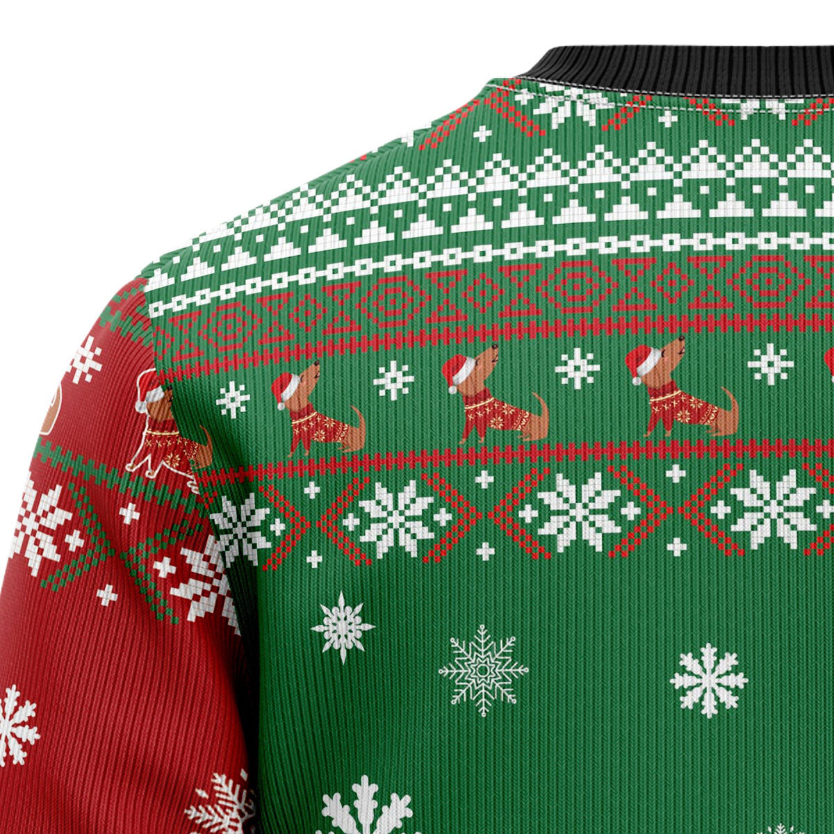 Dachshund Snow Day Ugly Christmas Sweater, Cute Wiener Dog Pullover for Dachshund Owners, Fun Xmas Party Clothing
