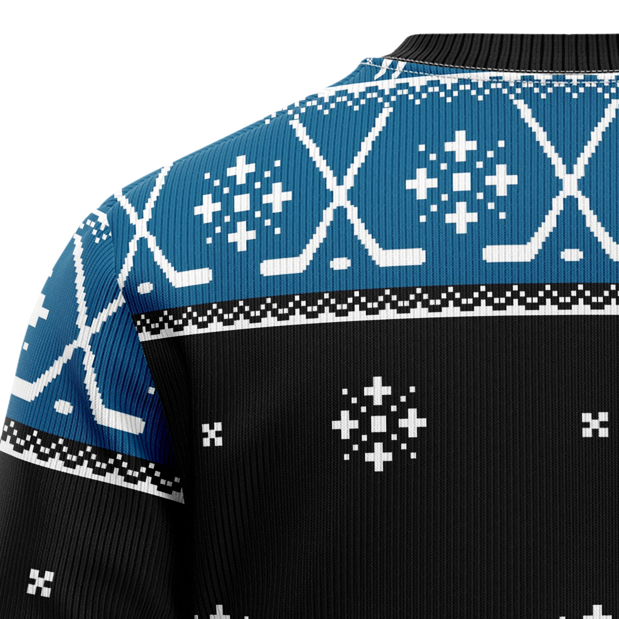 Happy Hockeyday Ugly Christmas Sweater for Men and Women, Funny Holiday Party Gift for Hockey Players And Fans
