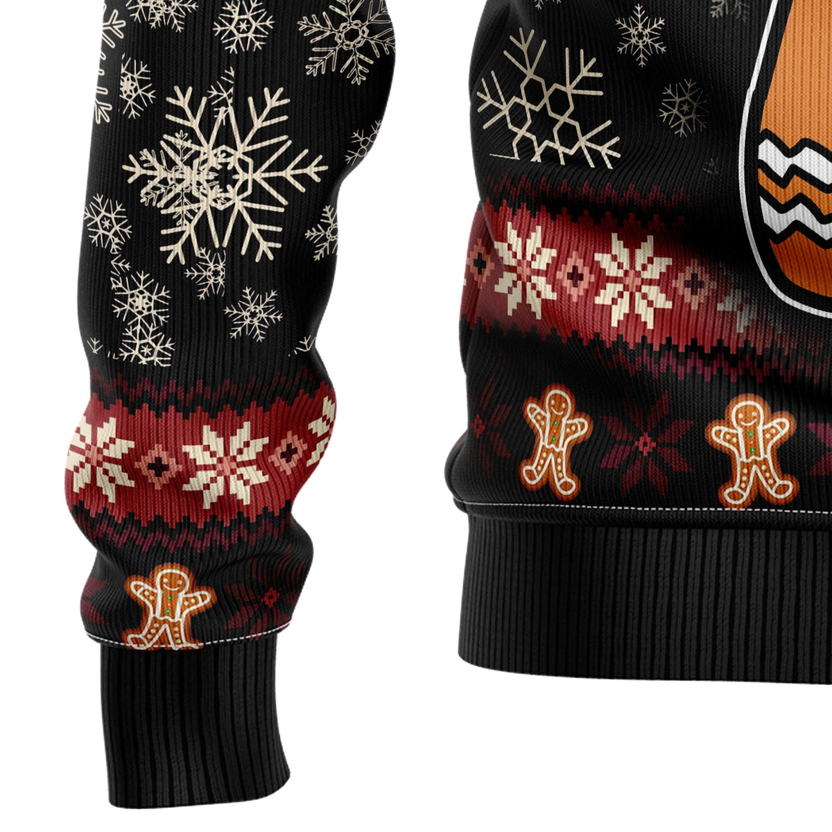 Oh Snap Gingerbread Christmas Sweater - Funny Ugly Christmas Sweater for Men and Women, Unisex Holiday Party Outfit