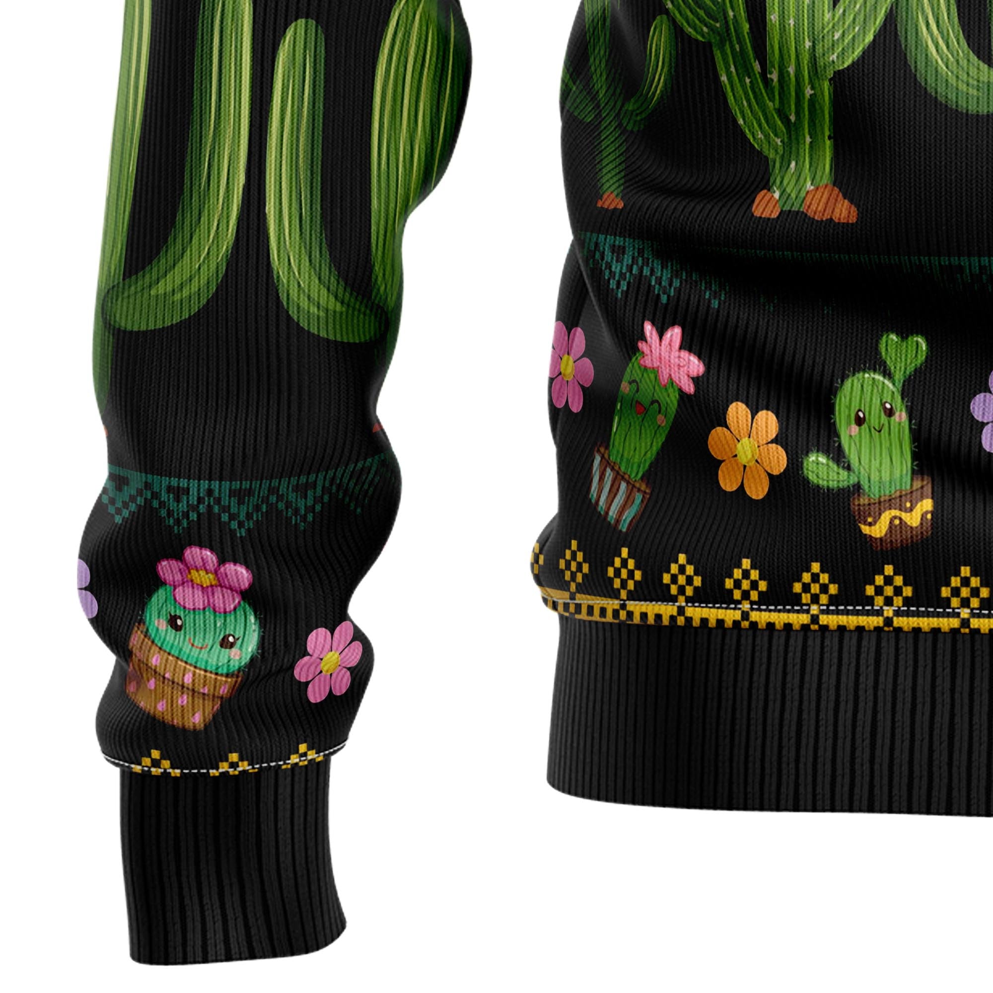Cactus What the Fucculent Ugly Christmas Sweater for Men and Women, Funny Holiday Party Outfit, Festive Christmas Gift