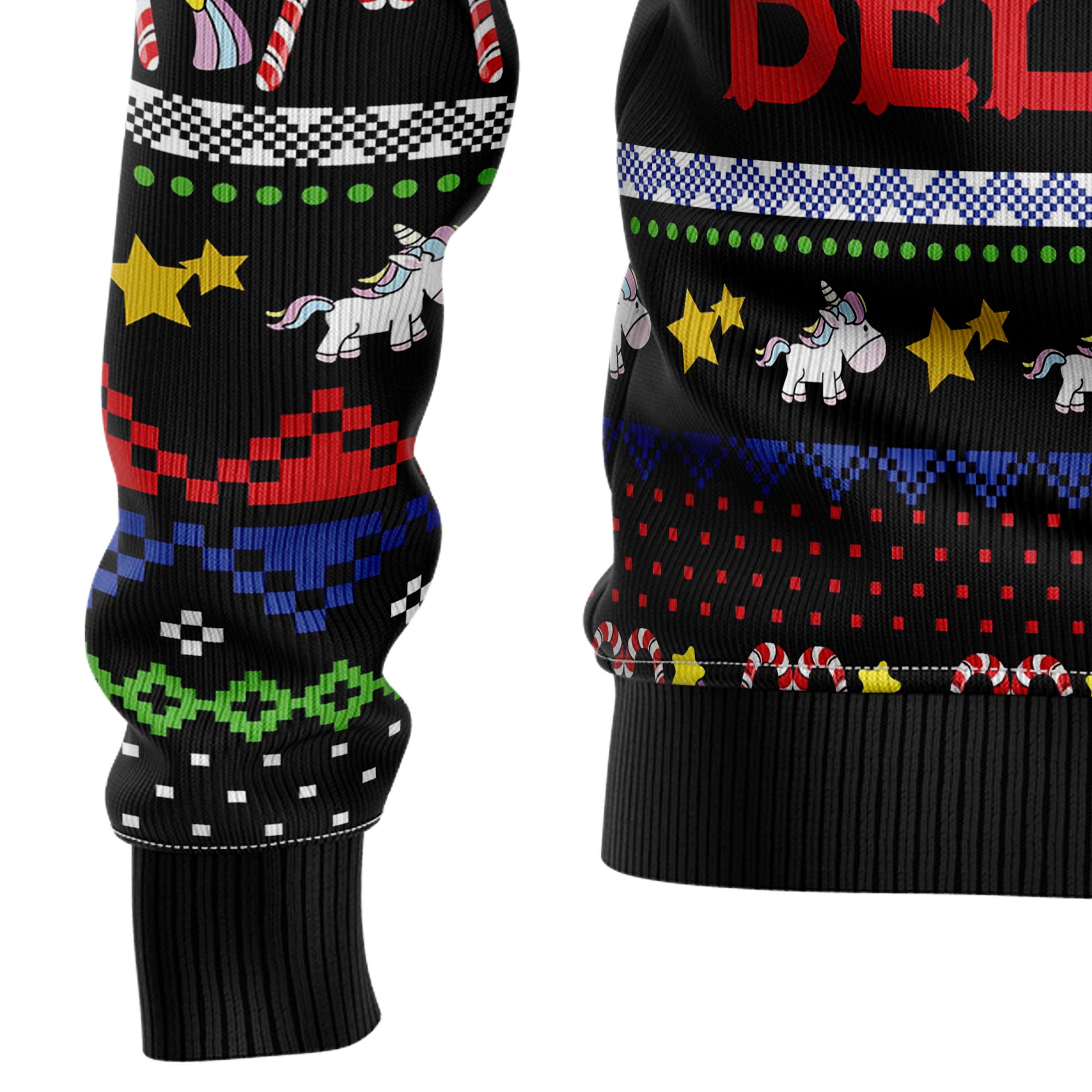 Unicorn Believing Christmas Ugly Christmas Sweater, Unisex Holiday Party Outfit, Xmas Gift for Unicorn Lovers