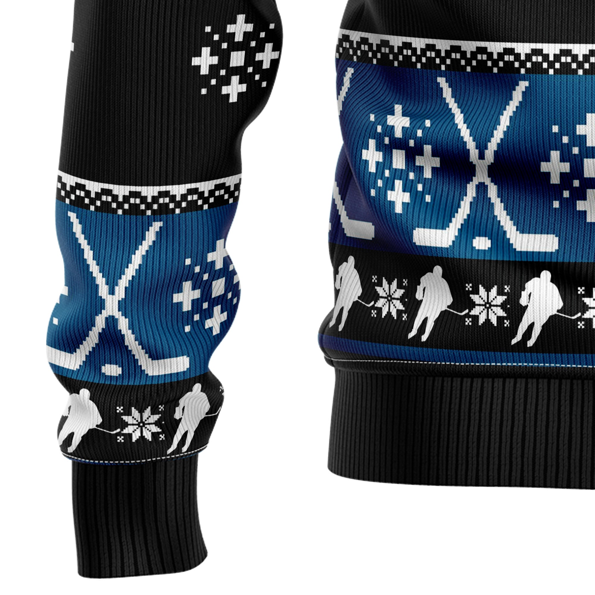 Happy Hockeyday Ugly Christmas Sweater for Men and Women, Funny Holiday Party Gift for Hockey Players And Fans
