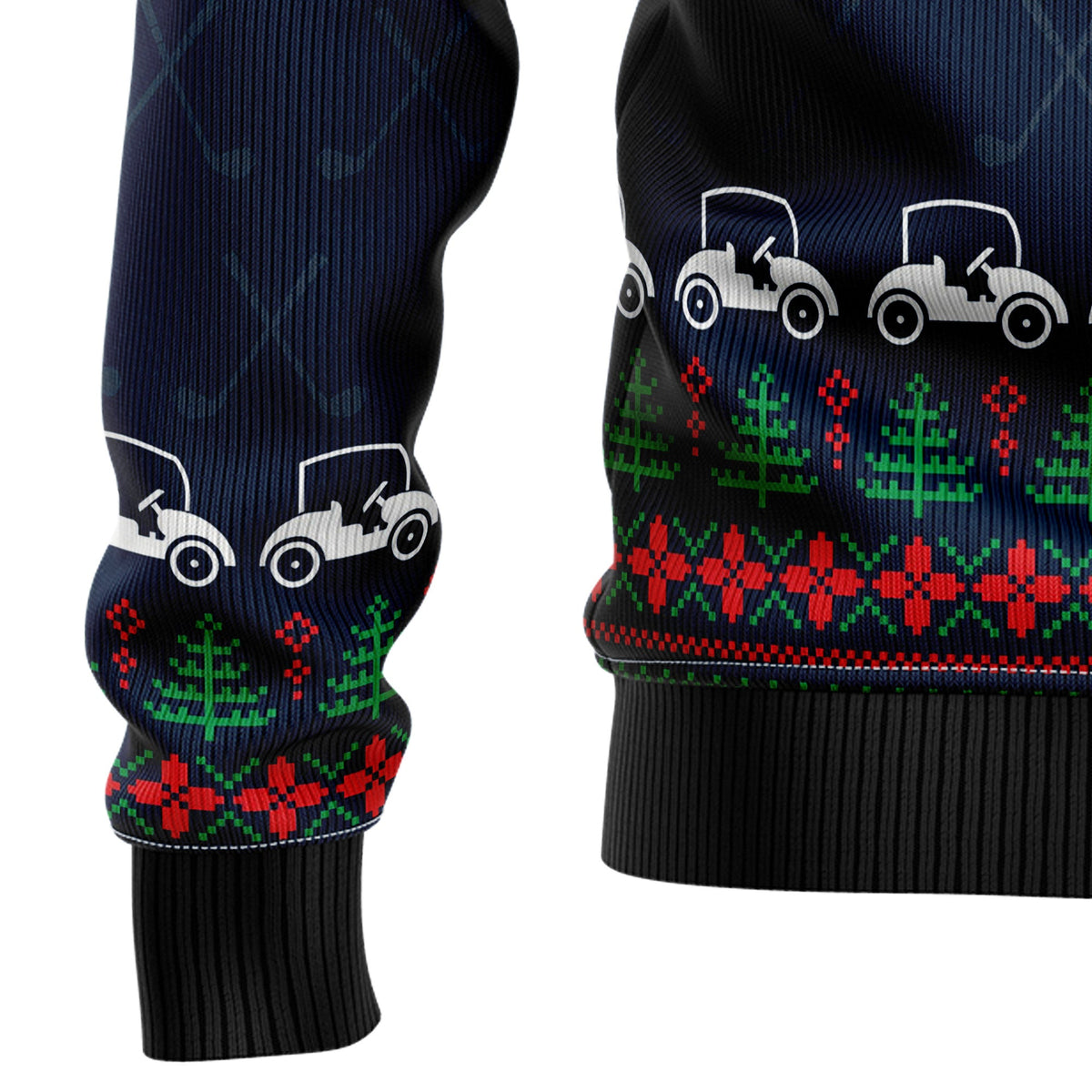 Ho Ho Hole In One Golf Christmas Sweater - Funny Ugly Christmas Sweater for Men and Women, Unisex Holiday Party Outfit
