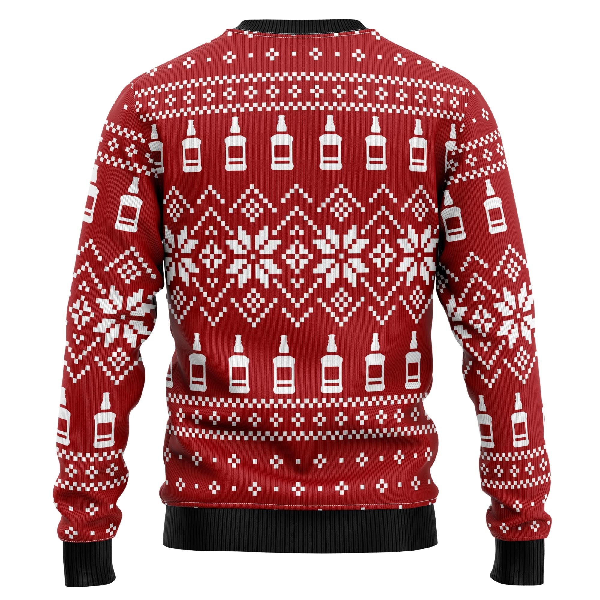 Dear Santa The Whisky Made Me Do It Ugly Christmas Sweater for Men Women, Funny Holiday Party Outfit, Festive Xmas Gift