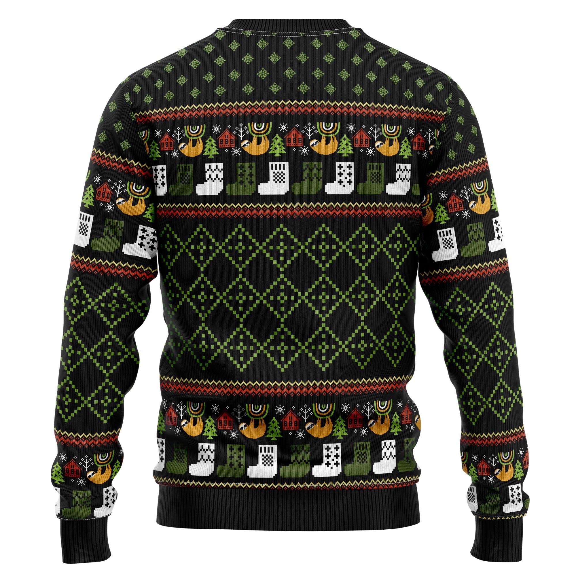 Sloth Christmas Lights Ugly Christmas Sweater, Cute Sloth Holiday Pullover, Holiday Gatherings and Family Photos