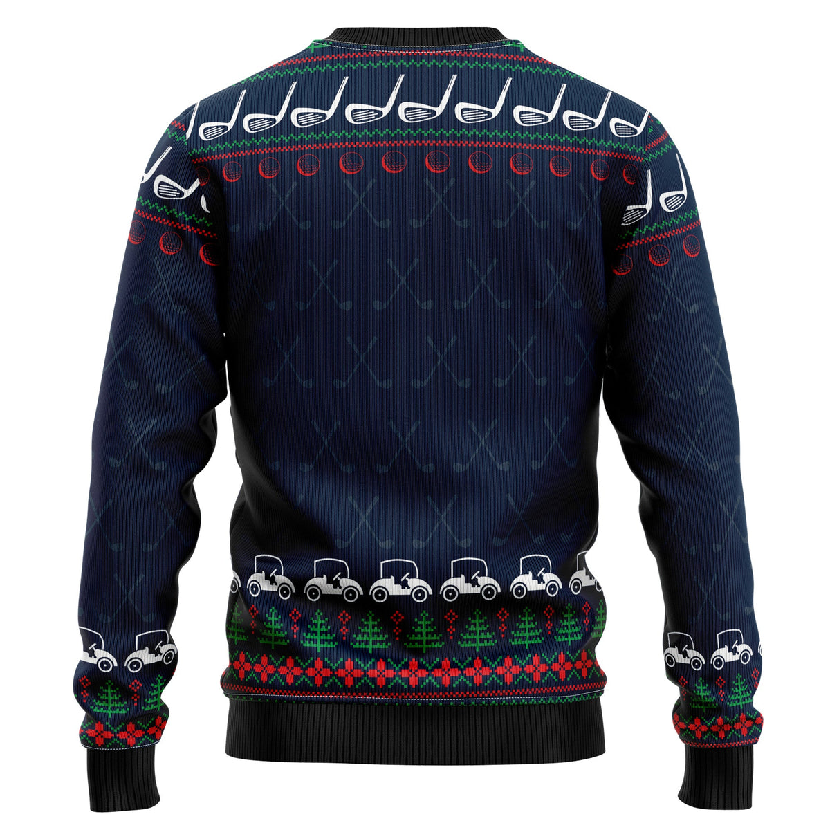 Ho Ho Hole In One Golf Christmas Sweater - Funny Ugly Christmas Sweater for Men and Women, Unisex Holiday Party Outfit
