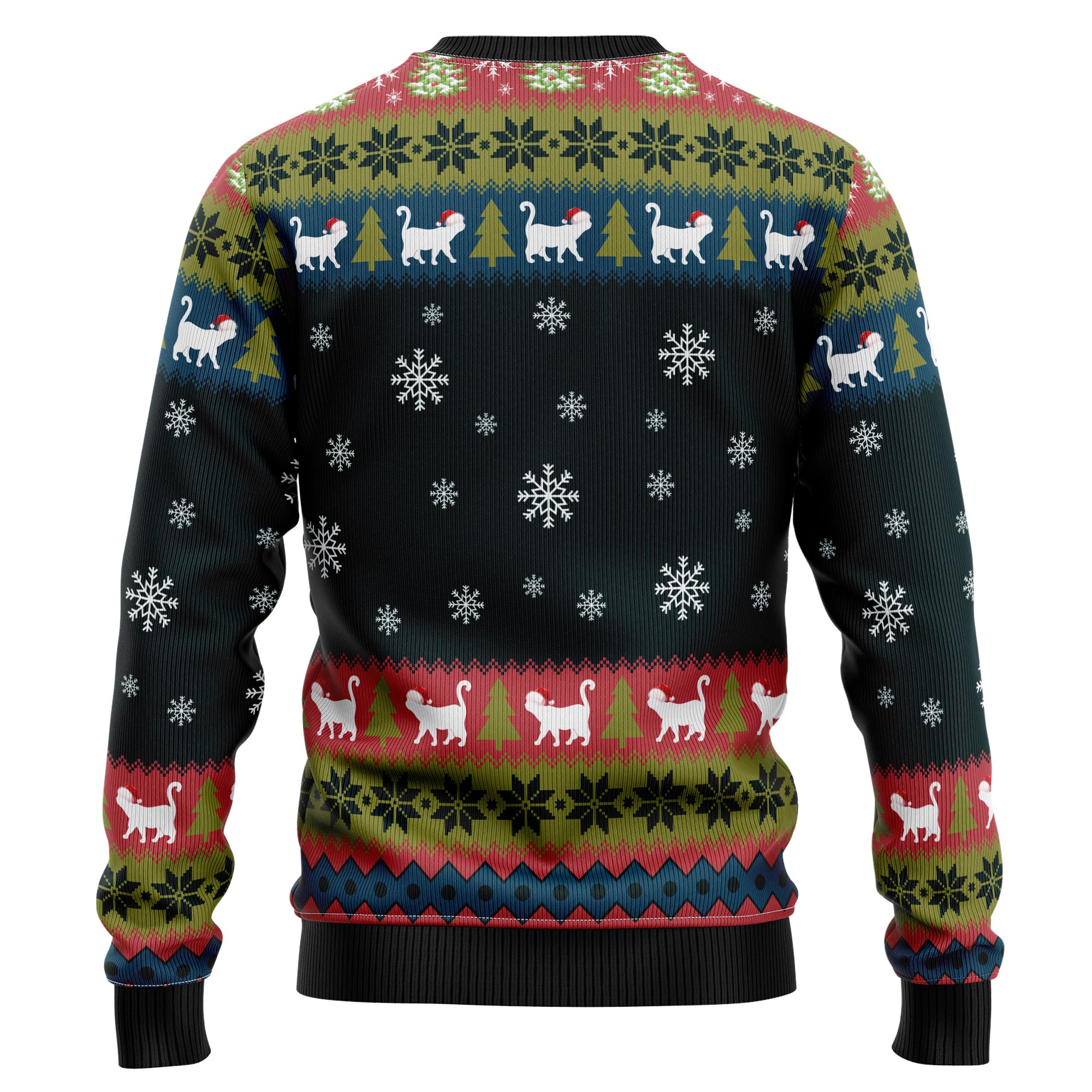Cat Hanging on Christmas Tree Ugly Christmas Sweater, Unisex Holiday Party Outfit, Gift for Cat Owners and Cat Lovers