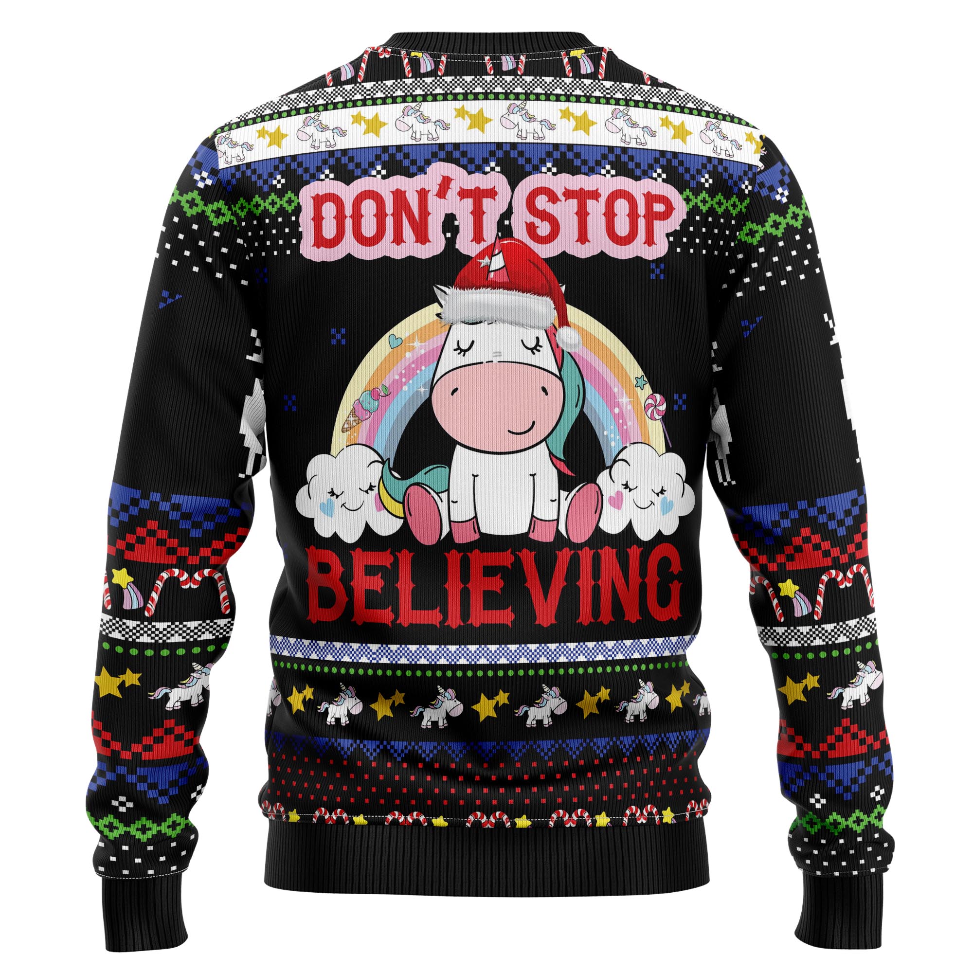 Unicorn Believing Christmas Ugly Christmas Sweater, Unisex Holiday Party Outfit, Xmas Gift for Unicorn Lovers