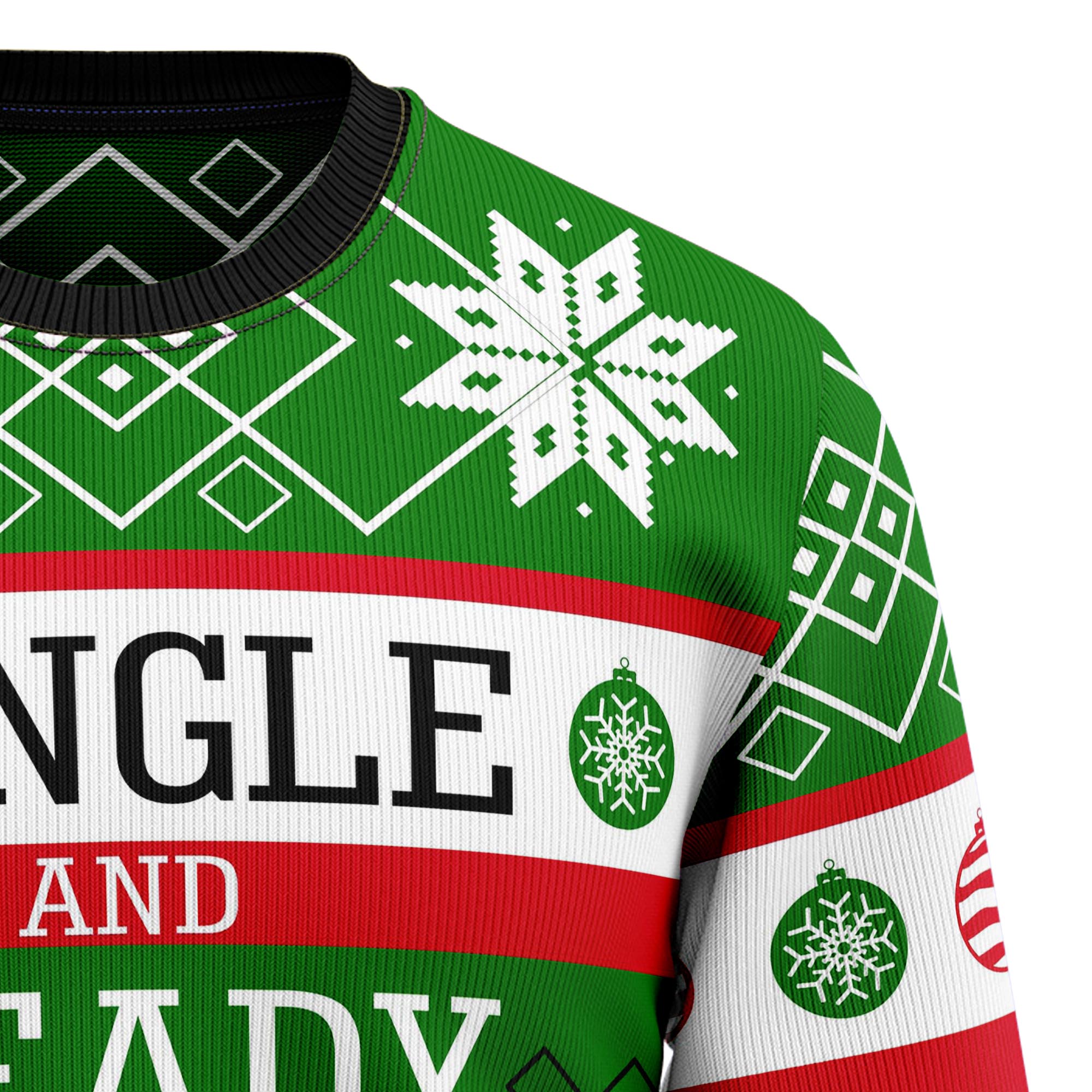 Single Ready to Jingle Ugly Christmas Sweater, Unisex Holiday Party Outfit, Gift for Single Friends and Partygoers