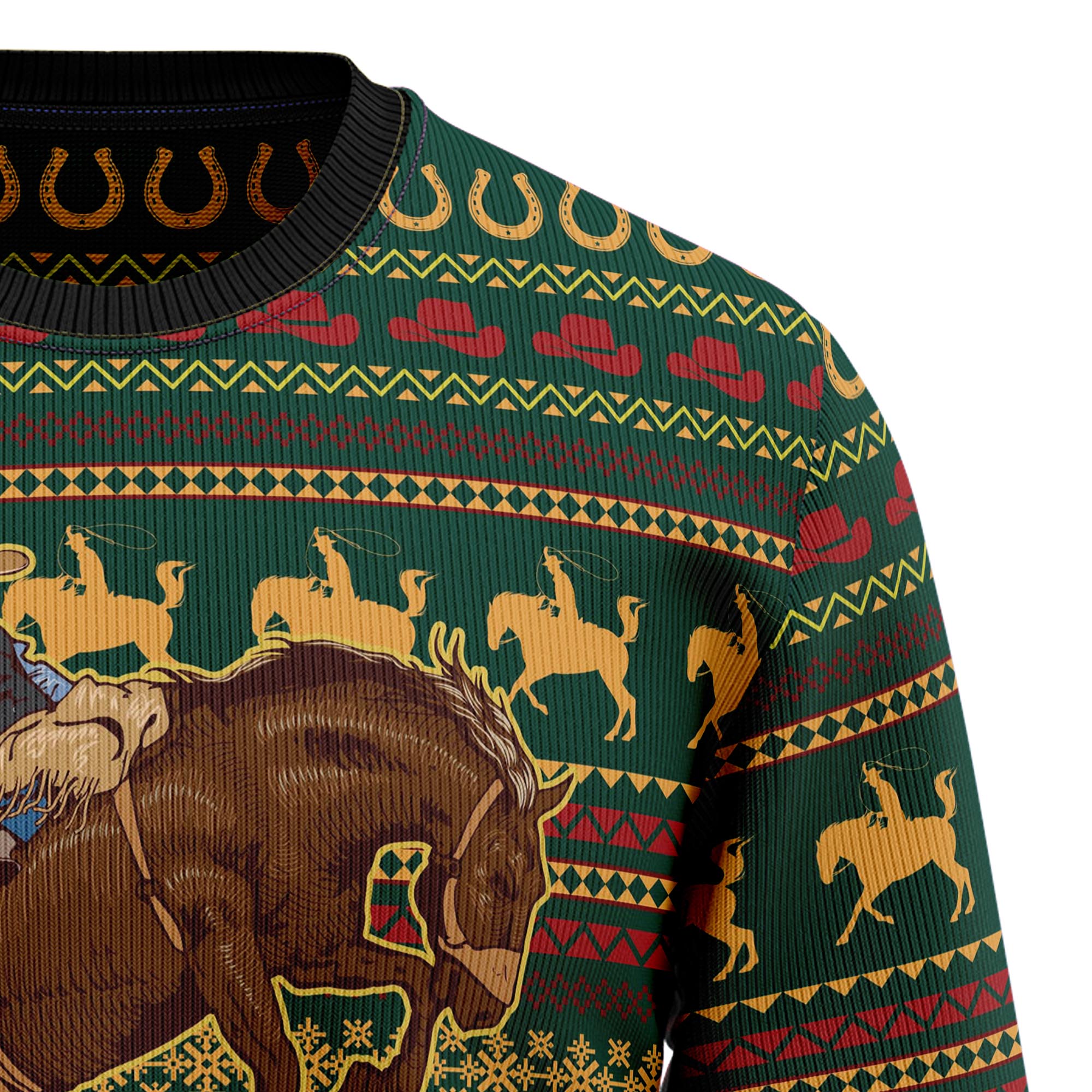 Amazing Cowboy Ugly Christmas Sweater for Men and Women, Funny Holiday Party Outfit, Festive Christmas Gift