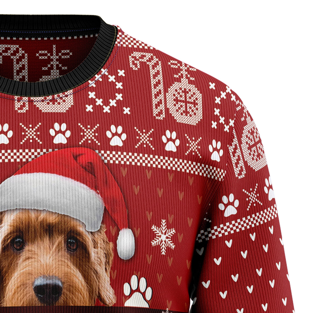 Goldendoodle Will Be Watching You Ugly Christmas Sweater, Holiday Party Outfit, Gift for Goldendoodle Dog Lovers