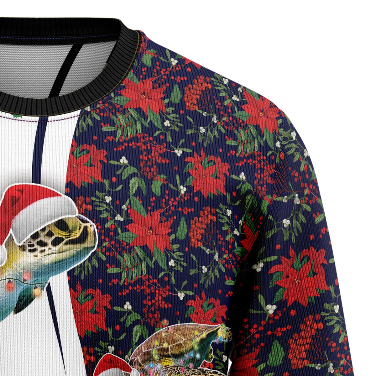 Turtle Christmas Lights Ugly Christmas Sweater, Reptile Lover Holiday Party Outfit and Gift for Turtle Fans