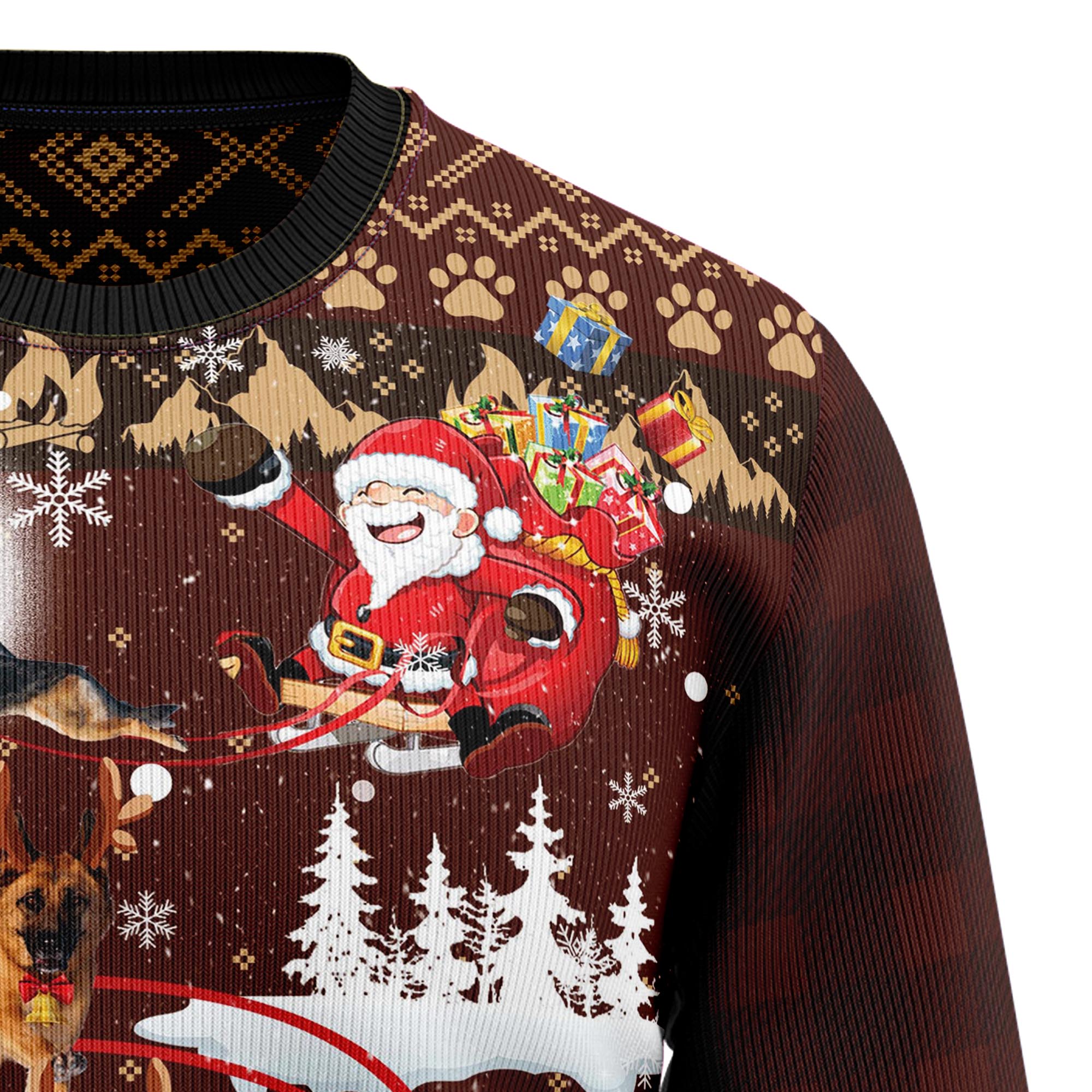 German Shepherd Reindeers Car Ugly Christmas Sweater, Unisex Holiday Party Outfit, Gift for German Shepherd Lovers