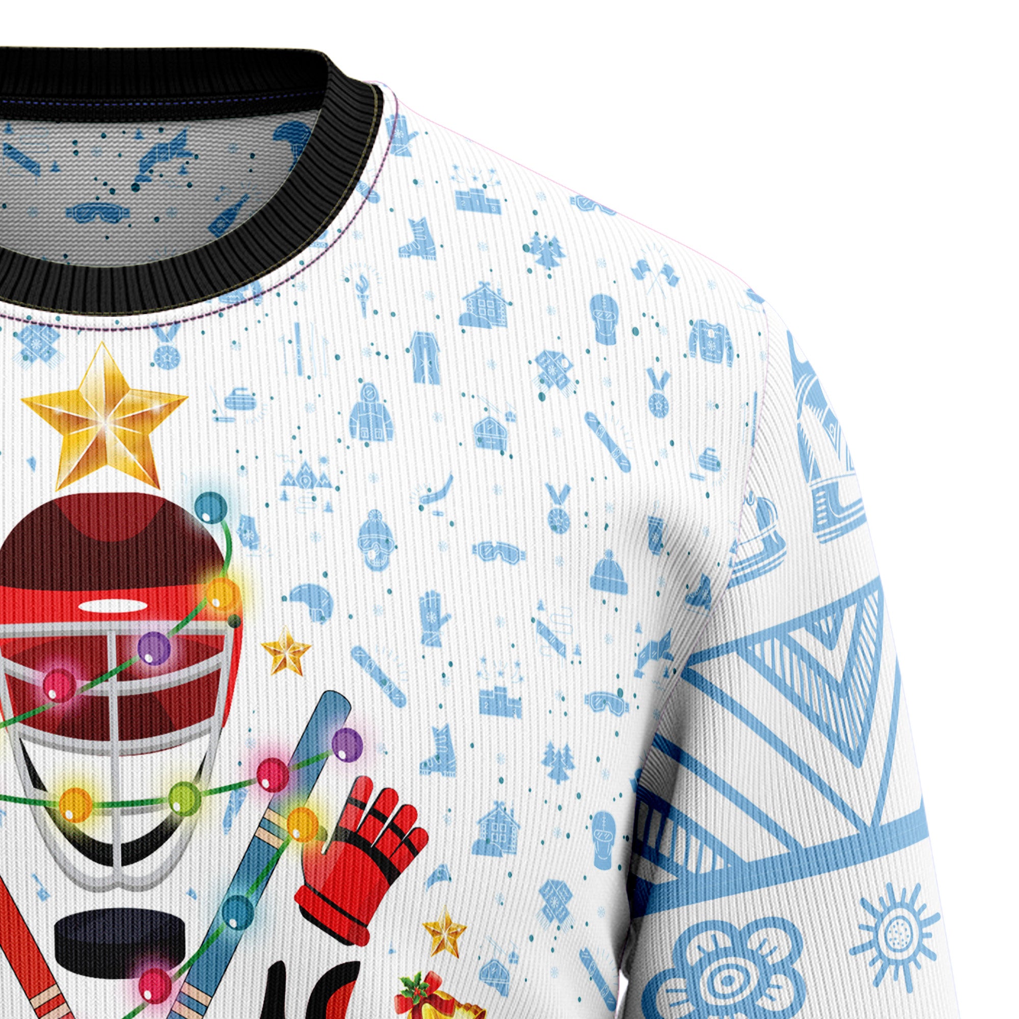 Happy Hockey Day Ugly Christmas Sweater for Men and Women, Xmas Party Outfit, Gift for Hockey Players and Fans