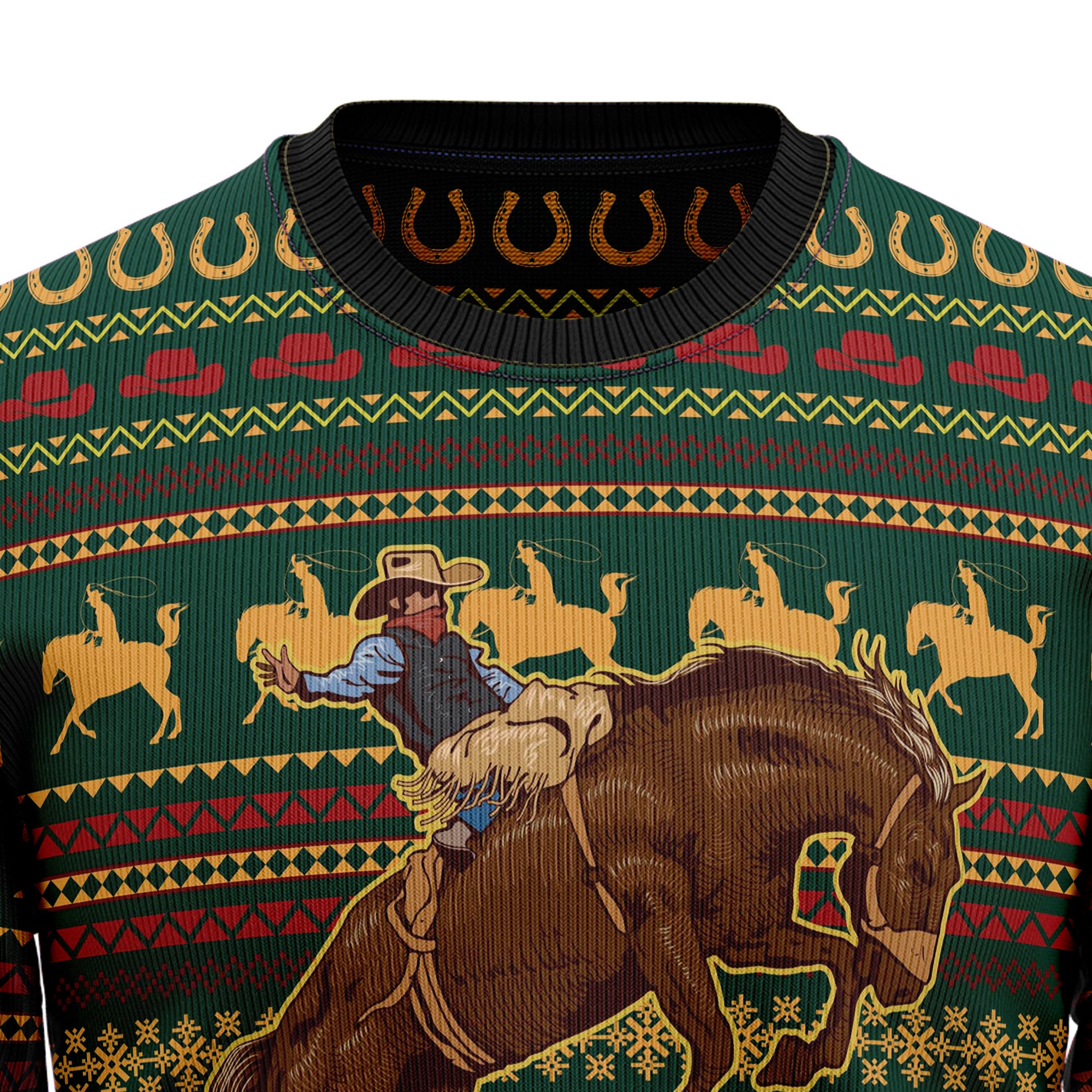 Amazing Cowboy Ugly Christmas Sweater for Men and Women, Funny Holiday Party Outfit, Festive Christmas Gift
