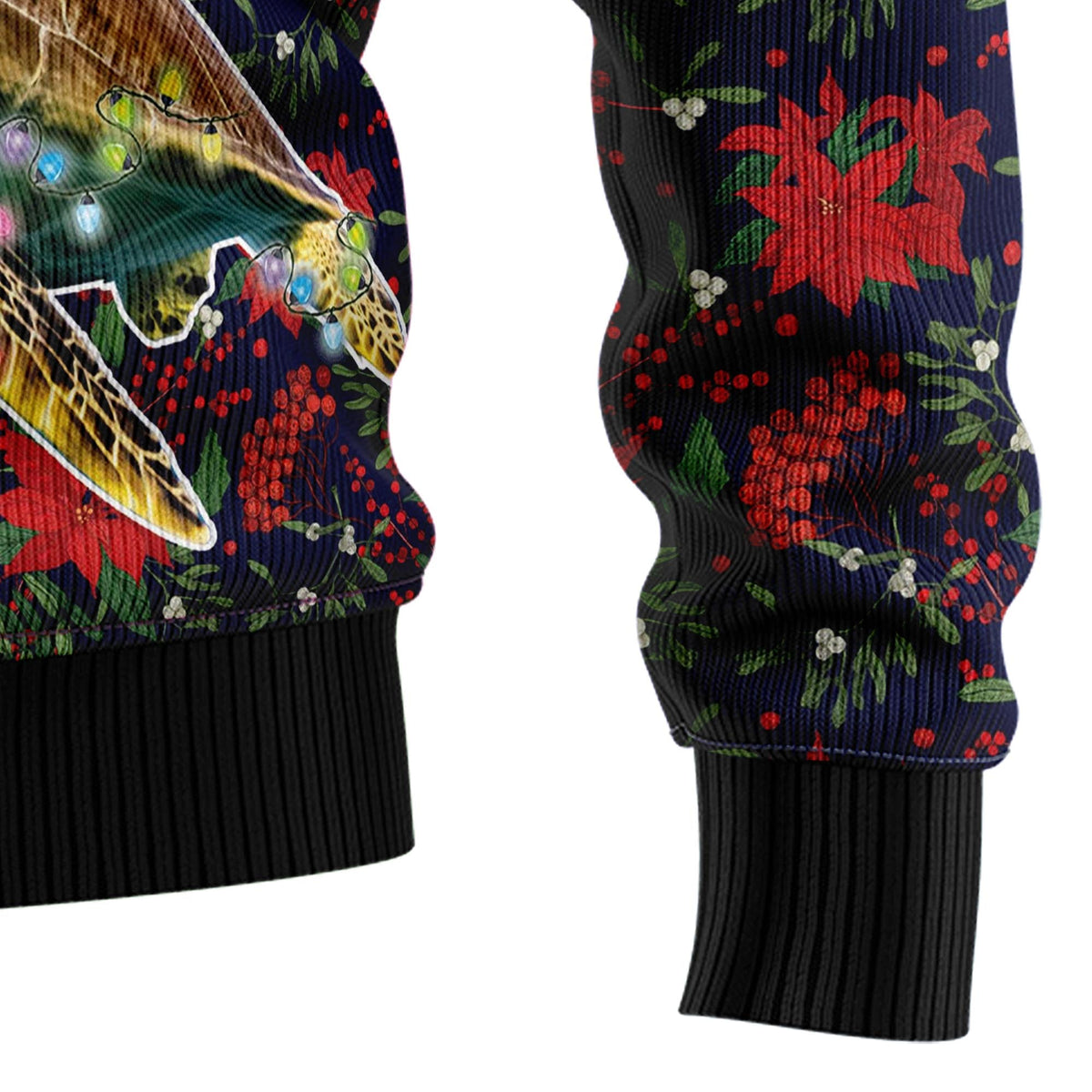 Turtle Christmas Lights Ugly Christmas Sweater, Reptile Lover Holiday Party Outfit and Gift for Turtle Fans