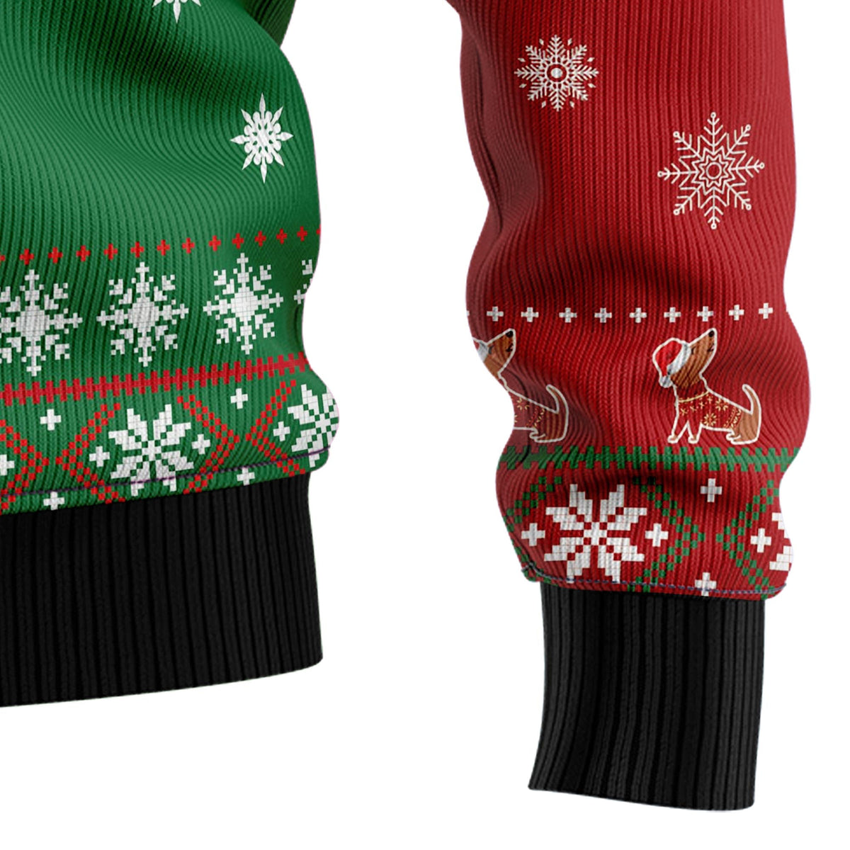 Dachshund Snow Day Ugly Christmas Sweater, Cute Wiener Dog Pullover for Dachshund Owners, Fun Xmas Party Clothing
