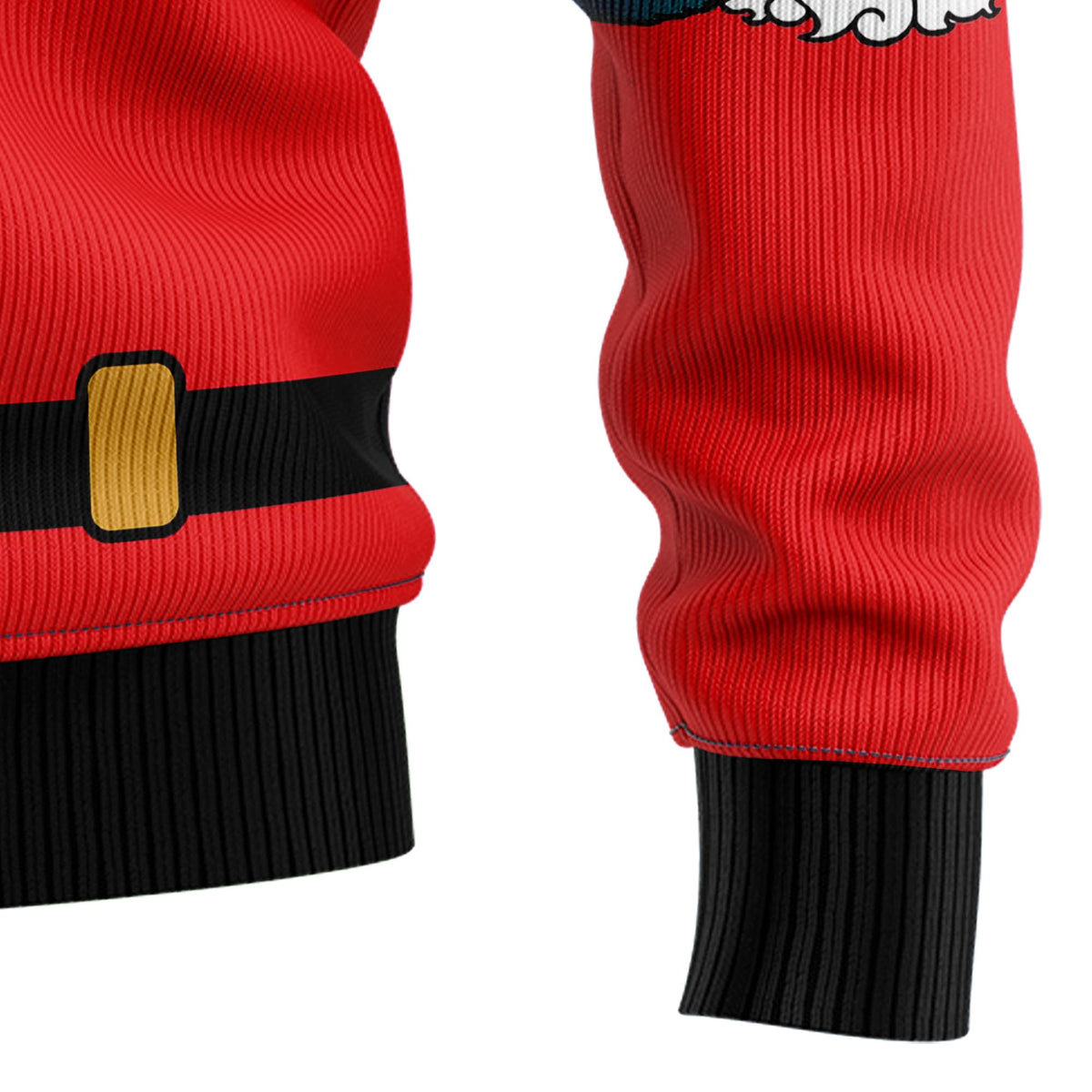 Santa Claus and Music Notes Ugly Christmas Sweater, Funny Xmas Party Outfit, Gift for Musicians and Music Lovers