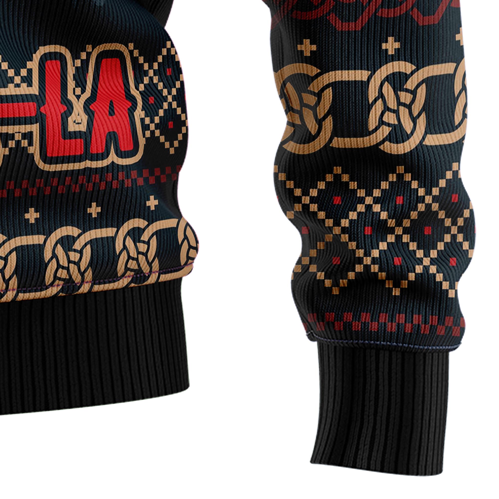 FaLaLaLa ValhallaLa Viking Ugly Christmas Sweater for Men and Women, Funny Xmas Party Outfit, Gift for Viking Fans