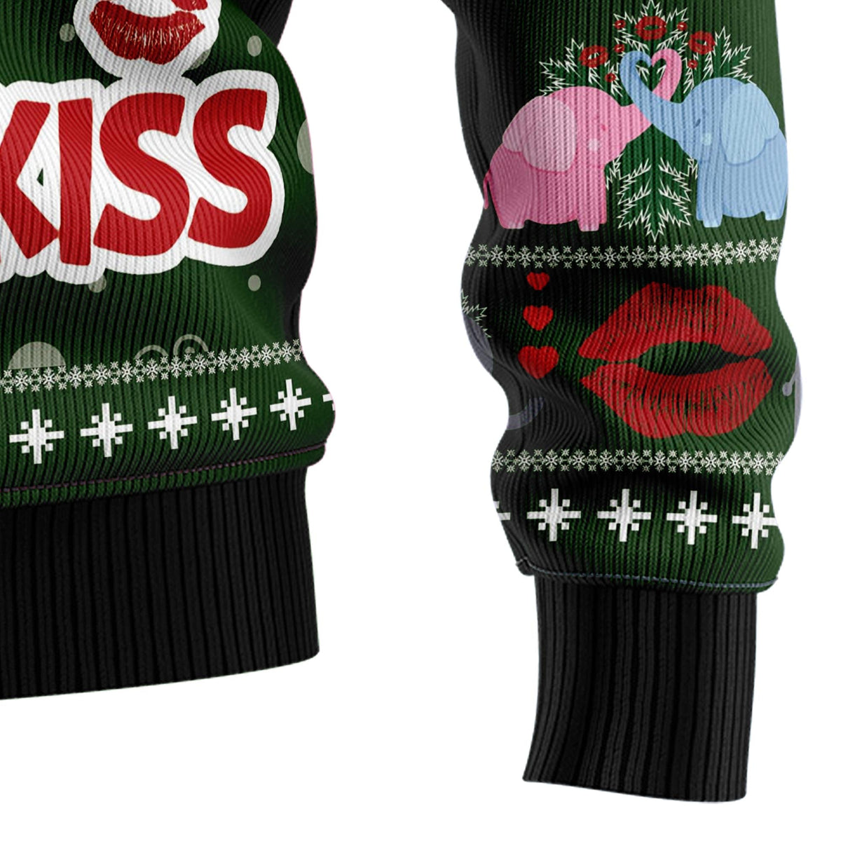 Elephant I Didn't Fart My Butt Blew You A Kiss Ugly Christmas Sweater, Funny Holiday Party Outfit for Men Women,