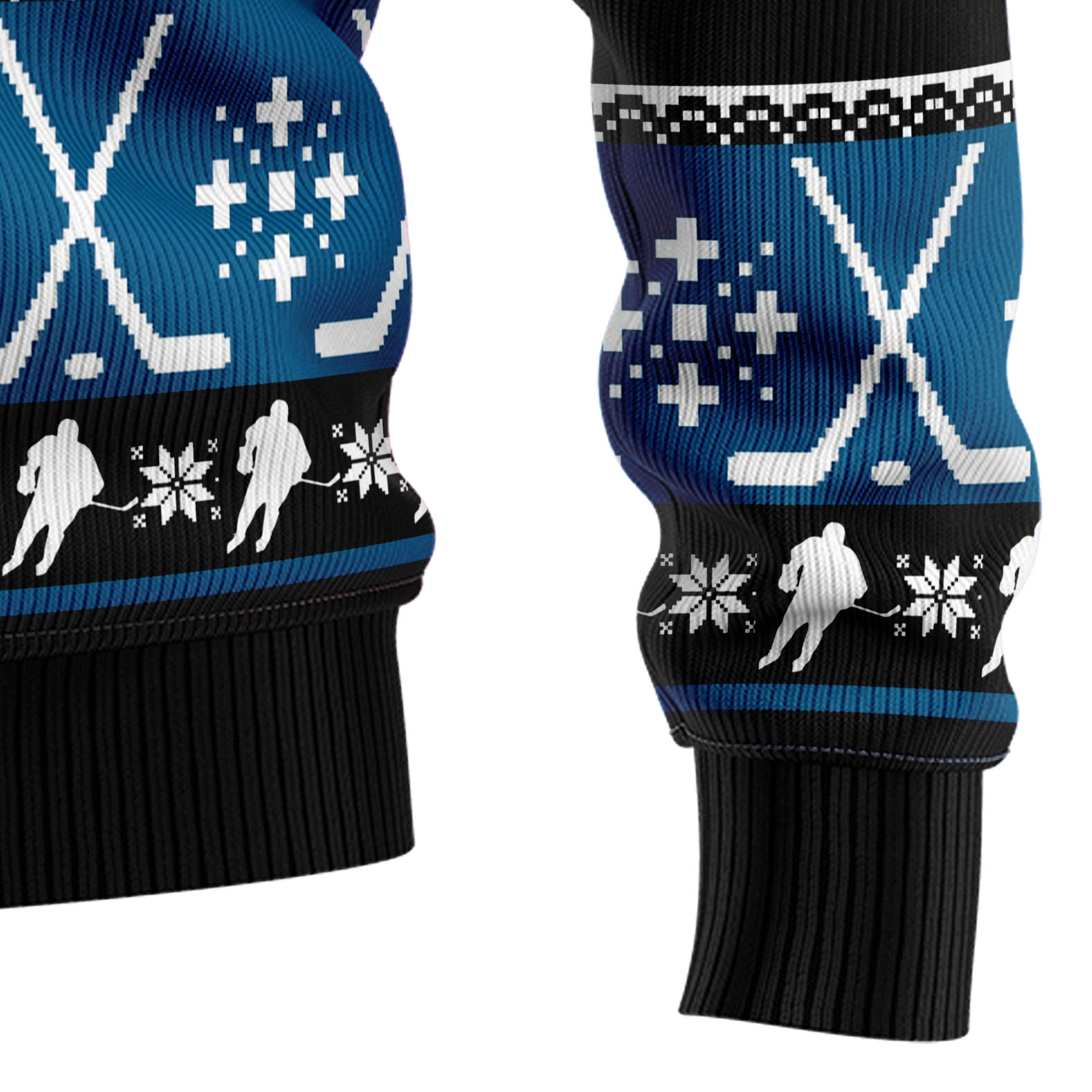Happy Hockeyday Ugly Christmas Sweater for Men and Women, Funny Holiday Party Gift for Hockey Players And Fans