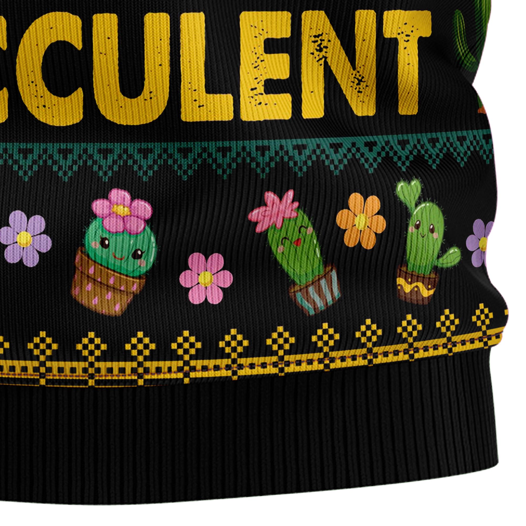 Cactus What the Fucculent Ugly Christmas Sweater for Men and Women, Funny Holiday Party Outfit, Festive Christmas Gift