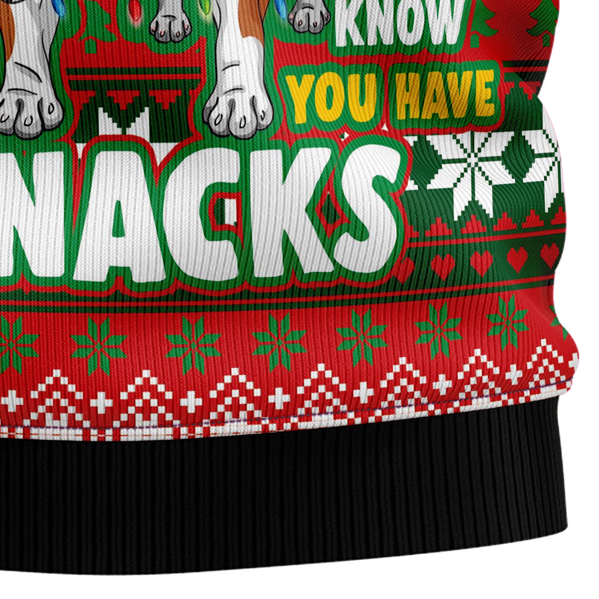 Bulldog Snacks Ugly Christmas Sweater for Men and Women, Festive Holiday Party Outfit and Gift for Bulldog Lovers