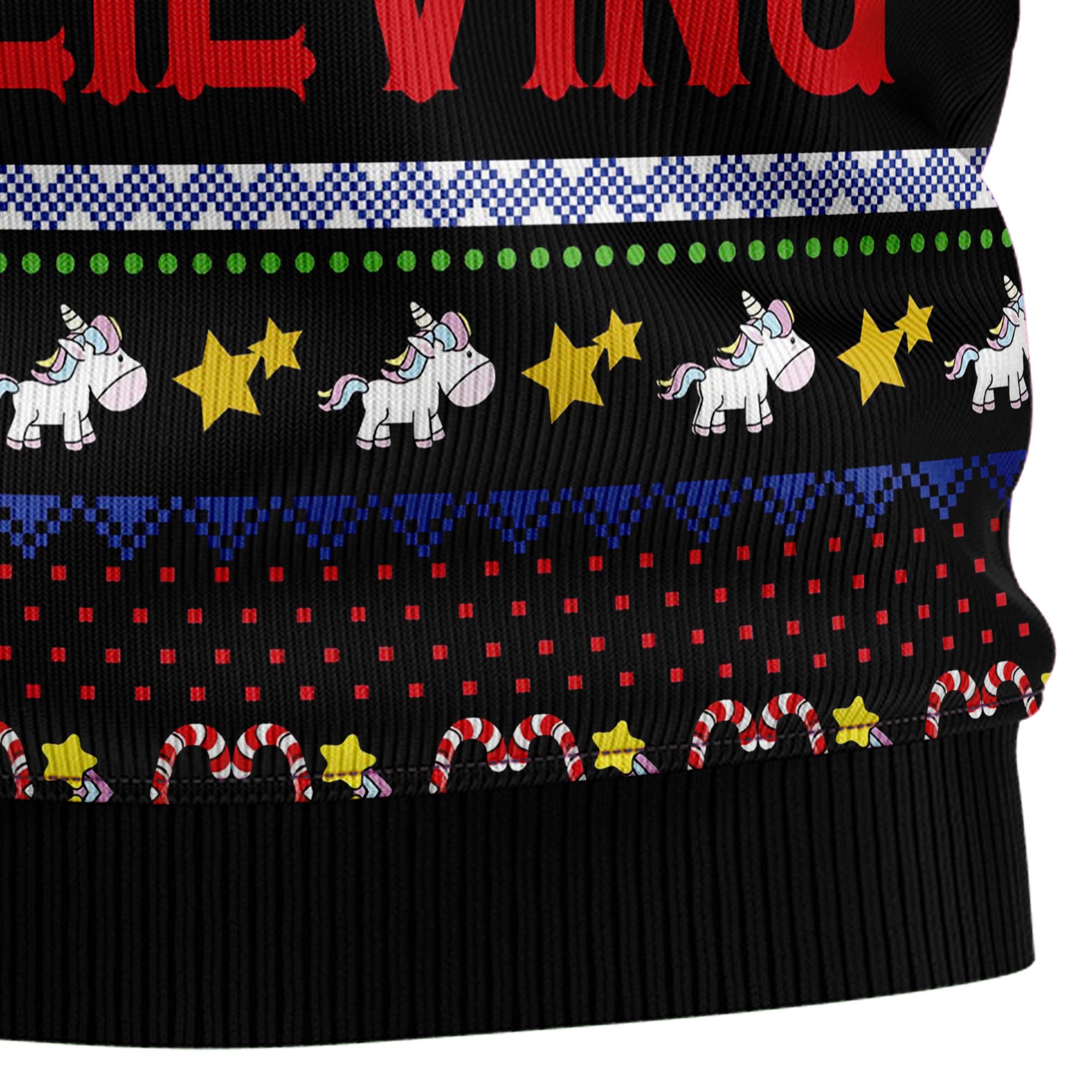 Unicorn Believing Christmas Ugly Christmas Sweater, Unisex Holiday Party Outfit, Xmas Gift for Unicorn Lovers