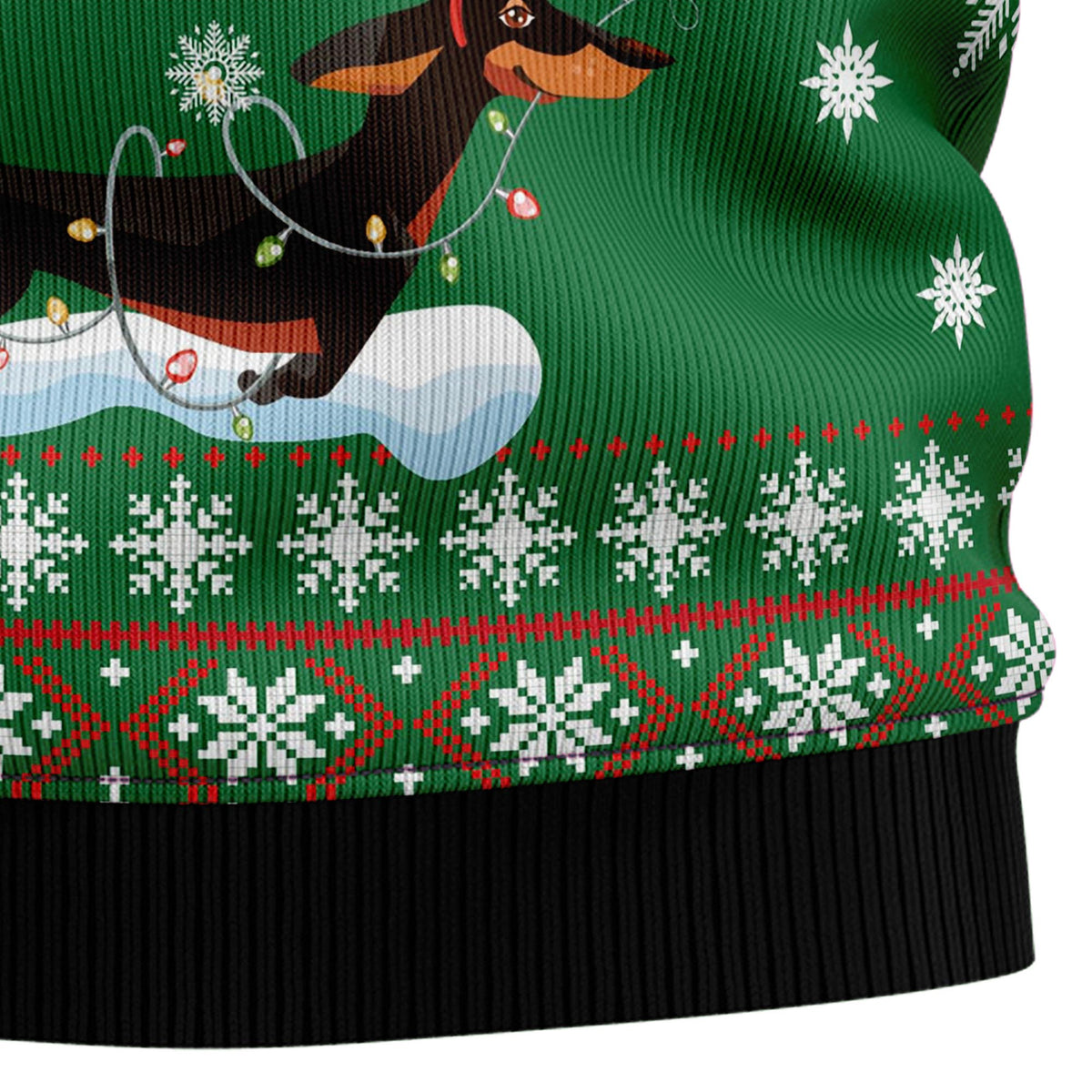 Dachshund Snow Day Ugly Christmas Sweater, Cute Wiener Dog Pullover for Dachshund Owners, Fun Xmas Party Clothing