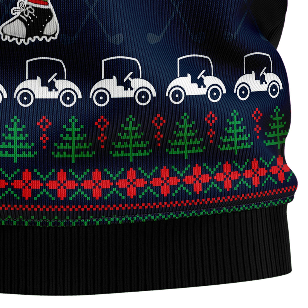 Ho Ho Hole In One Golf Christmas Sweater - Funny Ugly Christmas Sweater for Men and Women, Unisex Holiday Party Outfit