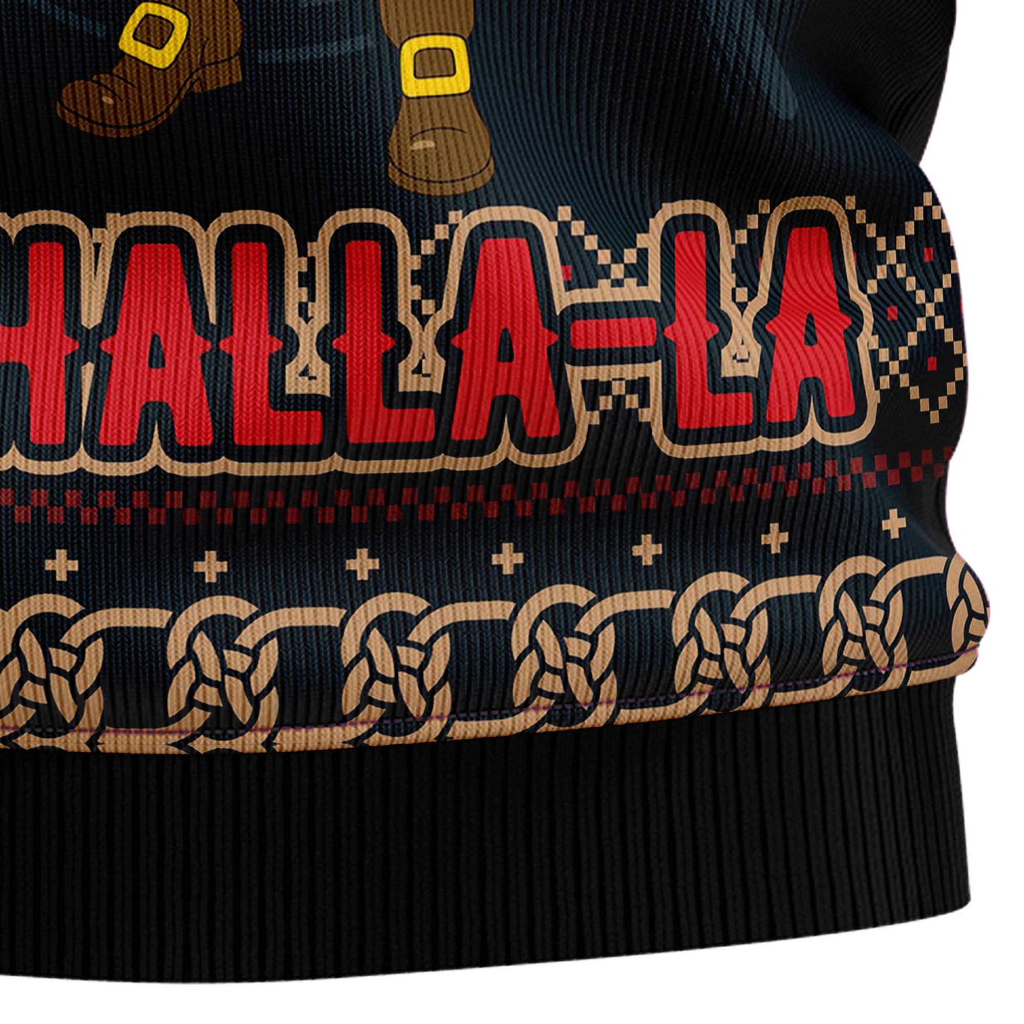 FaLaLaLa ValhallaLa Viking Ugly Christmas Sweater for Men and Women, Funny Xmas Party Outfit, Gift for Viking Fans