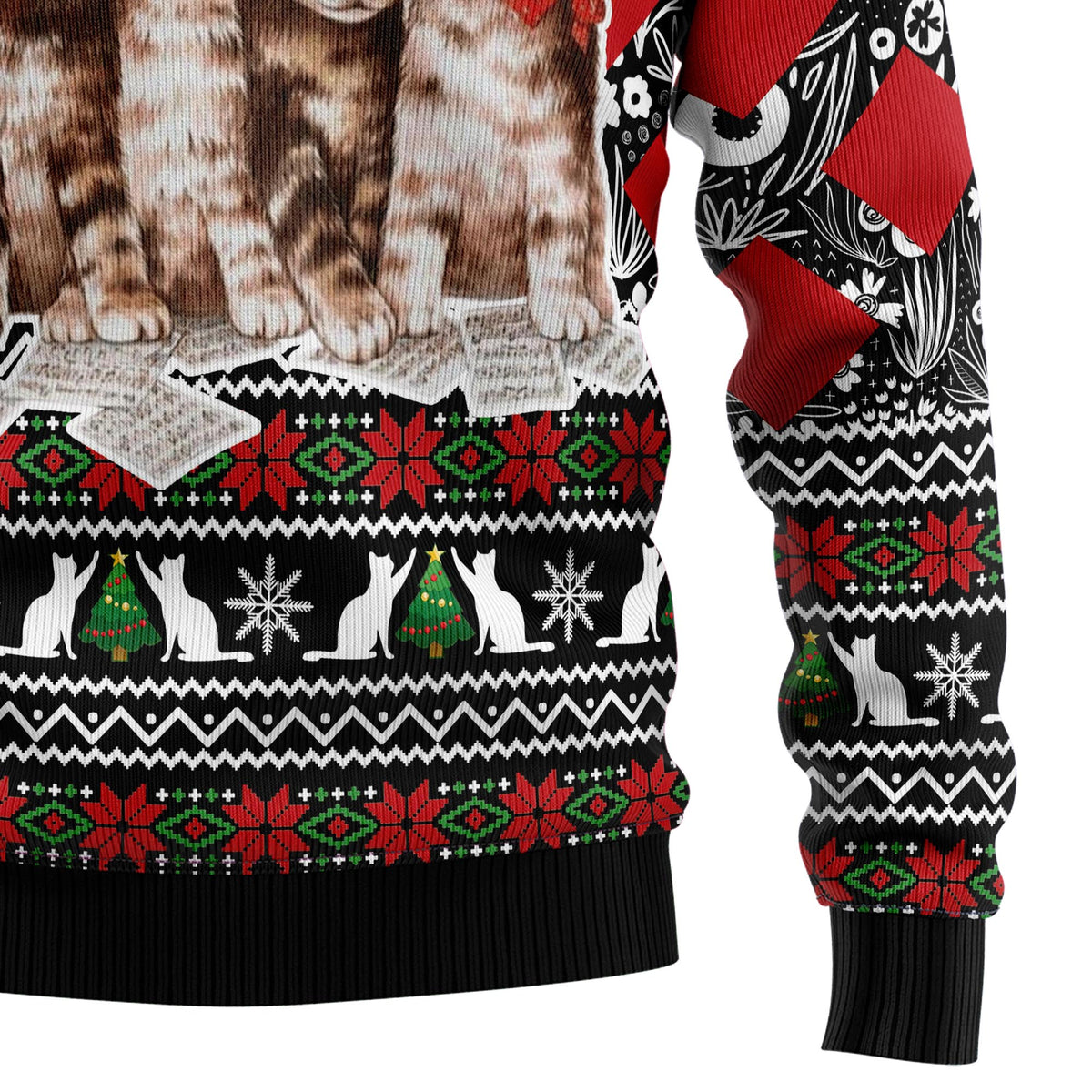 Singing Cats and Kittens Ugly Christmas Sweater, Unisex Christmas Party Sweater, Gift for Cat and Kitten Lovers