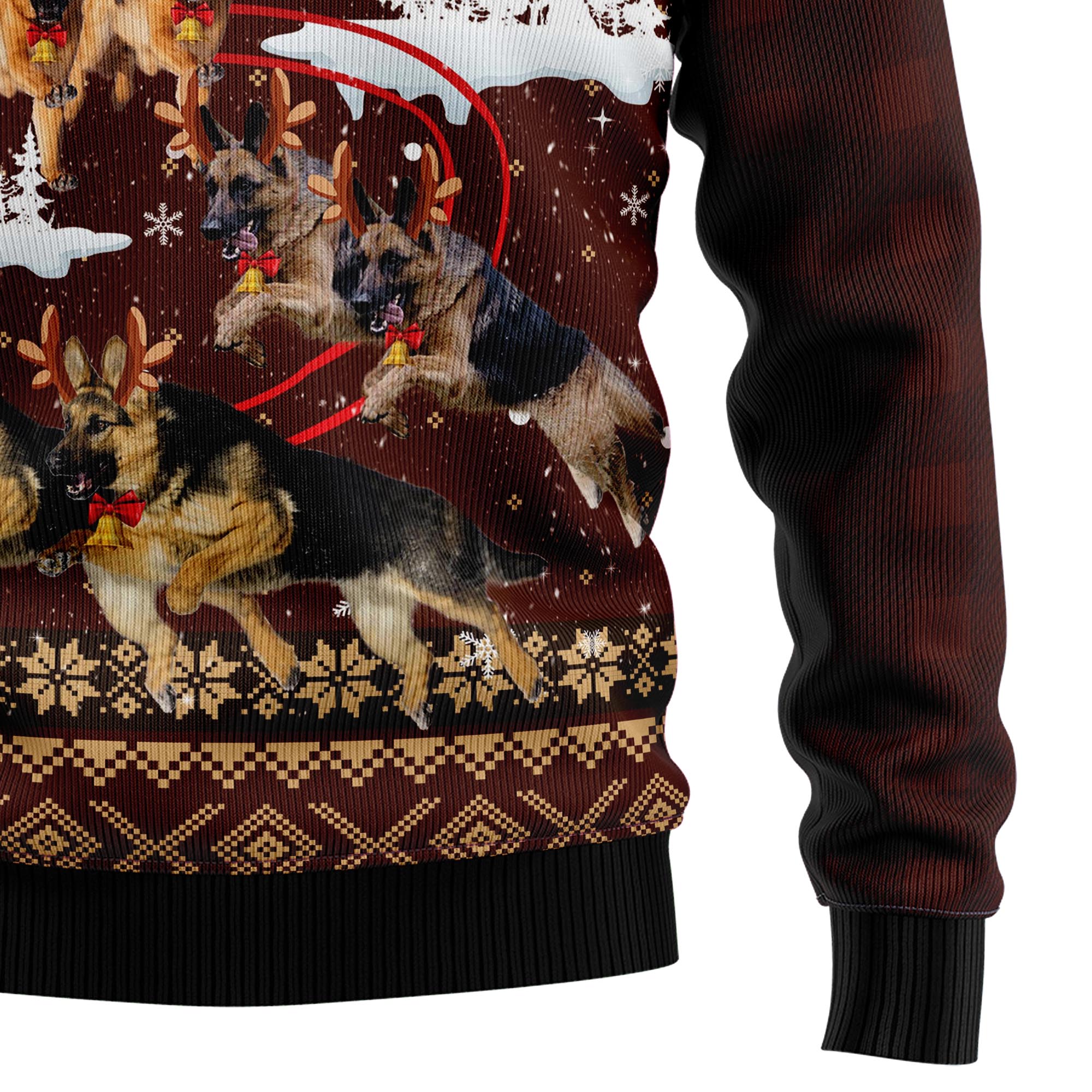 German Shepherd Reindeers Car Ugly Christmas Sweater, Unisex Holiday Party Outfit, Gift for German Shepherd Lovers