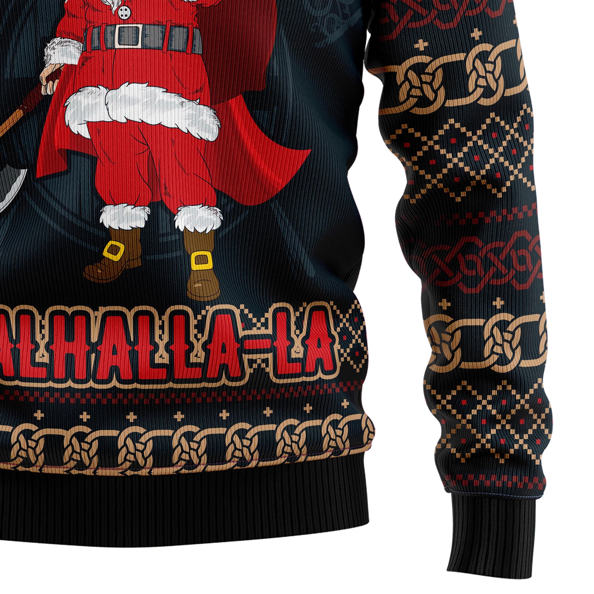 FaLaLaLa ValhallaLa Viking Ugly Christmas Sweater for Men and Women, Funny Xmas Party Outfit, Gift for Viking Fans