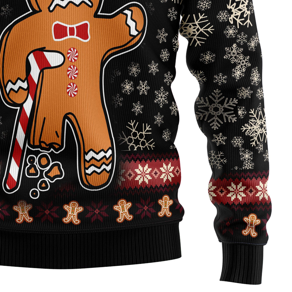 Oh Snap Gingerbread Christmas Sweater - Funny Ugly Christmas Sweater for Men and Women, Unisex Holiday Party Outfit