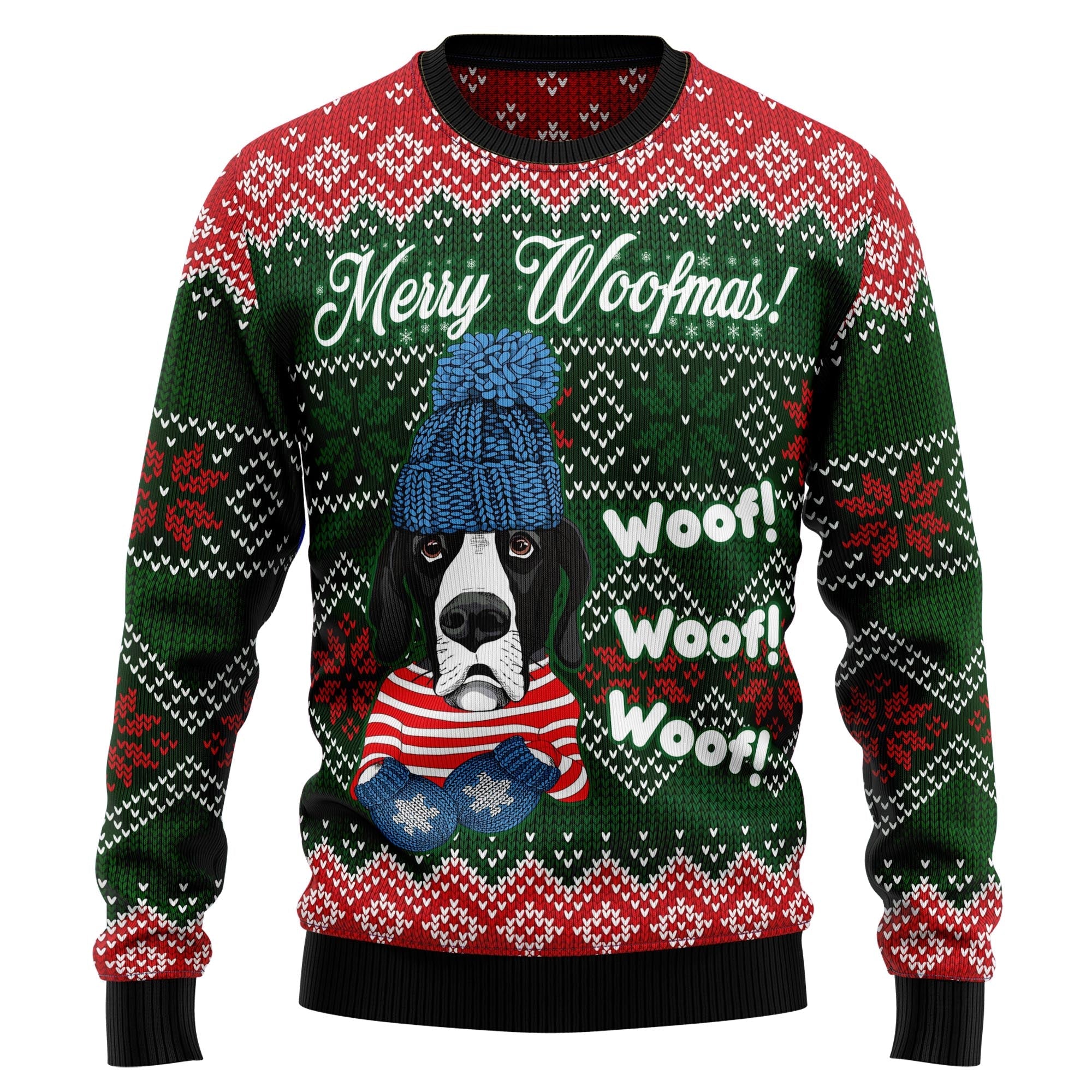 Great Dane Woofmas Ugly Christmas Sweater for Men and Women, Funny Holiday Party Gift for Great Dane Dog Lovers