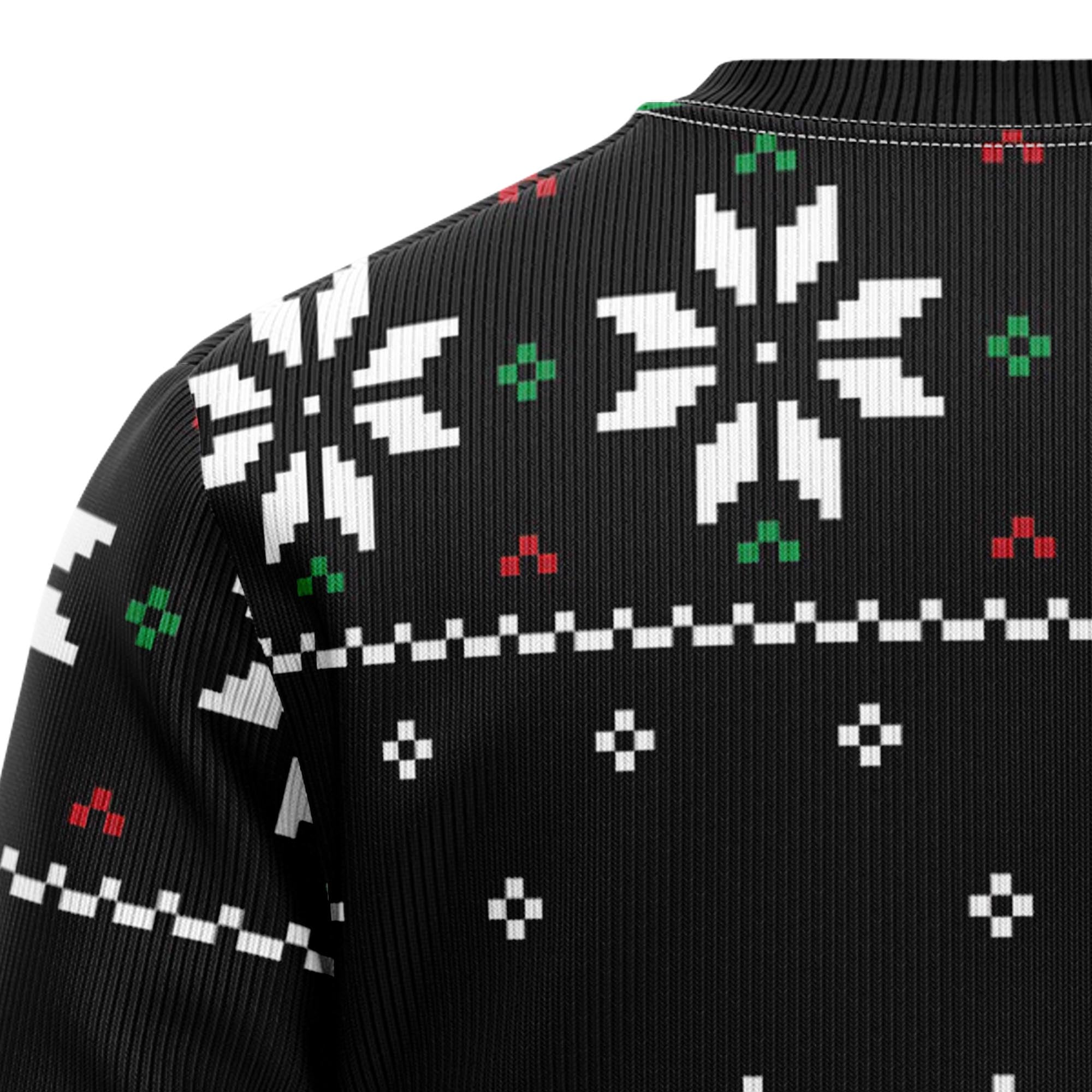 Santa Claus Skateboard Ugly Christmas Sweater, Unisex Holiday Party Outfit, Gift for Skateboarders and Santa Fans