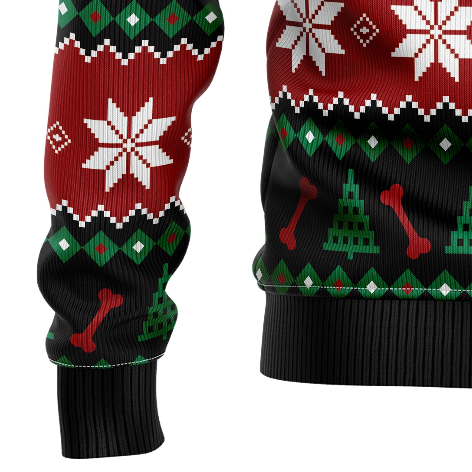 Cute Pug Ugly Christmas Sweater, Festive Dog Holiday Pullover for Pug Lovers, Dog Moms, Dog Dads and Winter Parties