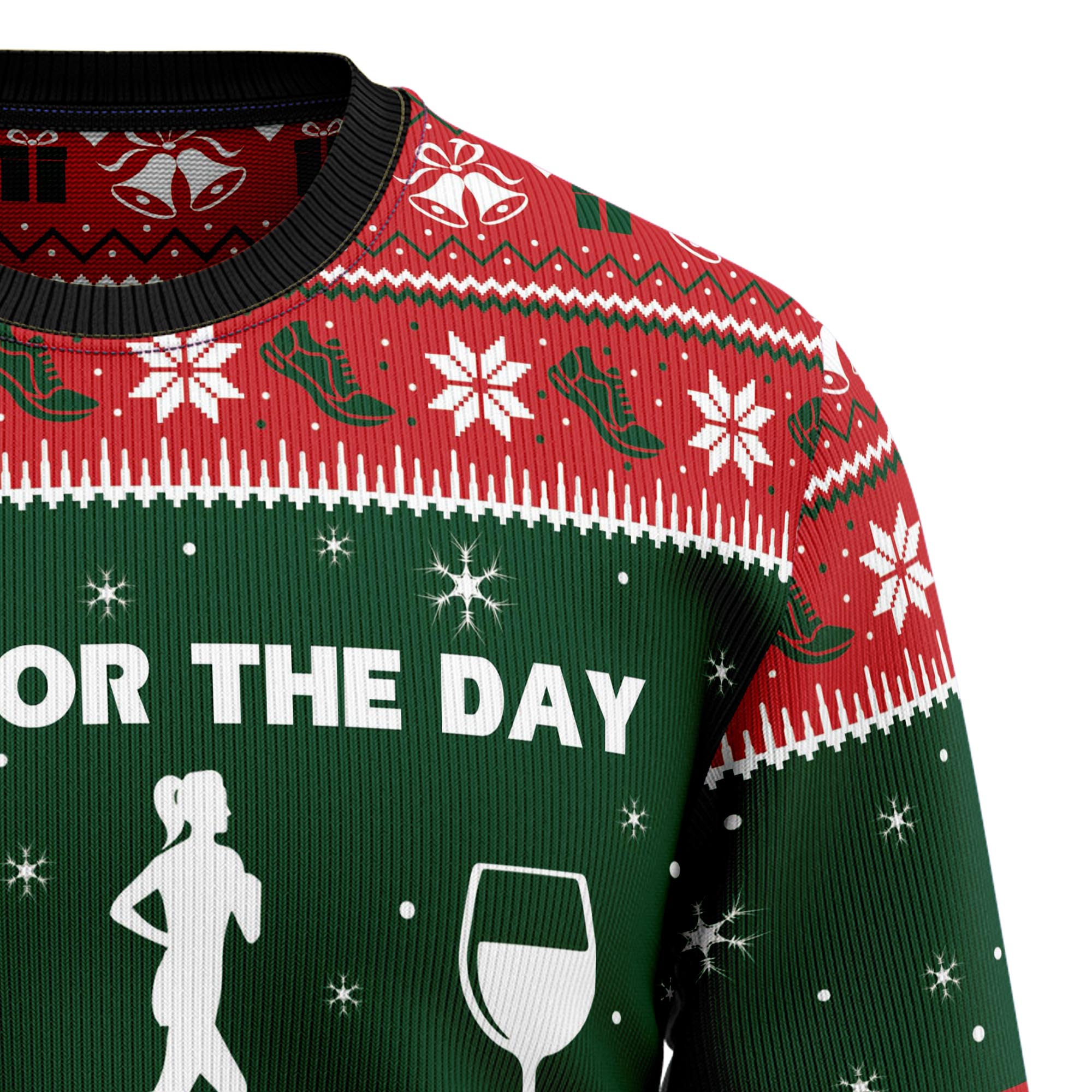 Running Plan for the Day Ugly Christmas Sweater, Funny Holiday Party Outfit for Men and Women, Gift for Runners