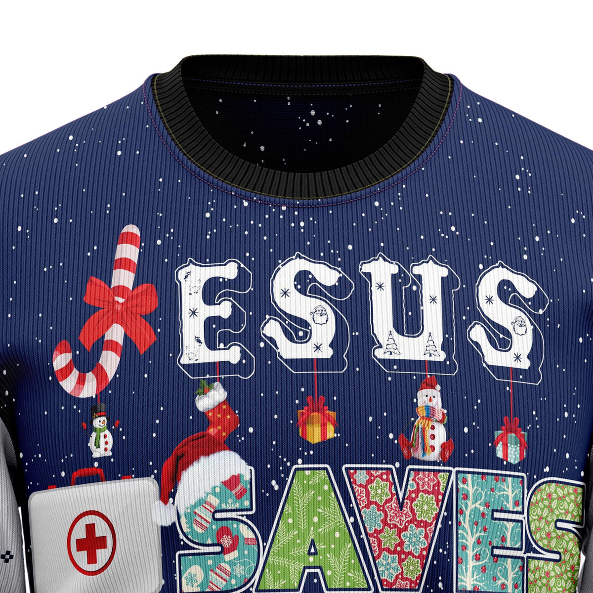 Nurse Life Christmas Ugly Christmas Sweater, Funny Nursing Pullover for Healthcare Staff, Fun Xmas Party Clothing