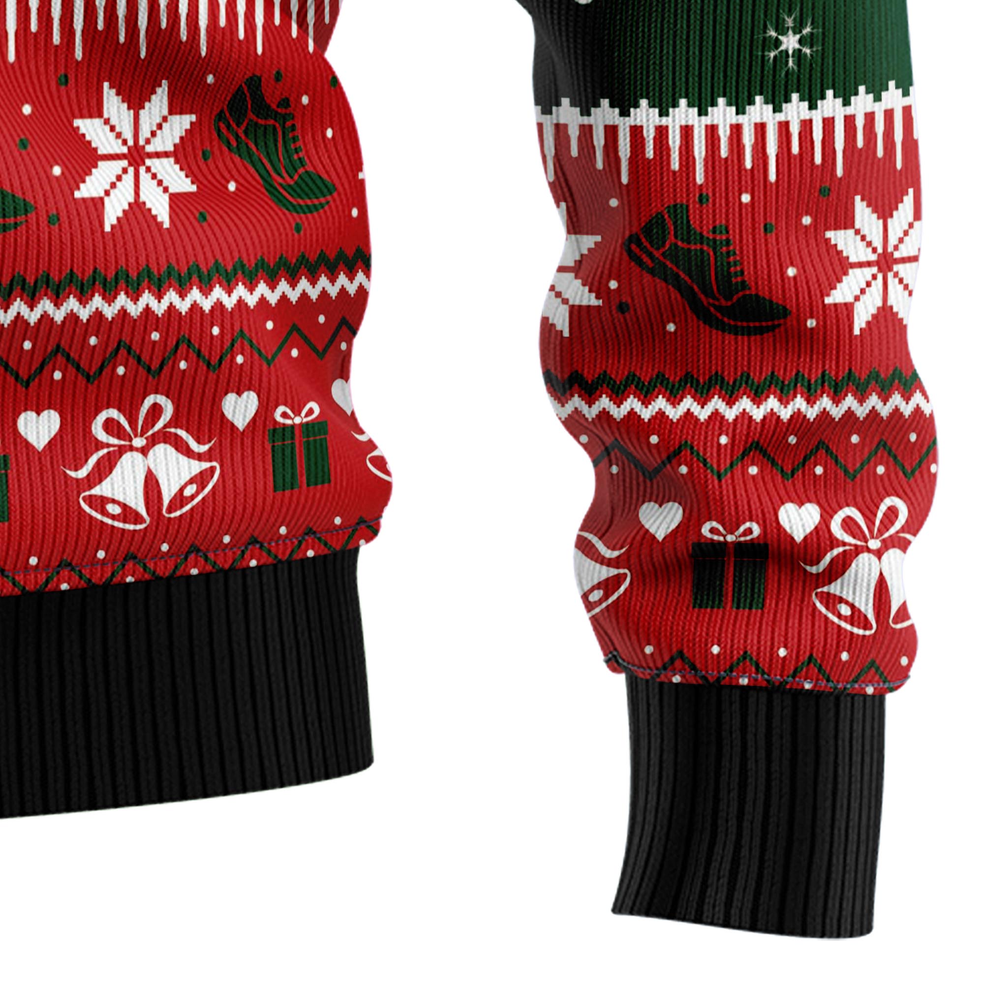 Running Plan for the Day Ugly Christmas Sweater, Funny Holiday Party Outfit for Men and Women, Gift for Runners