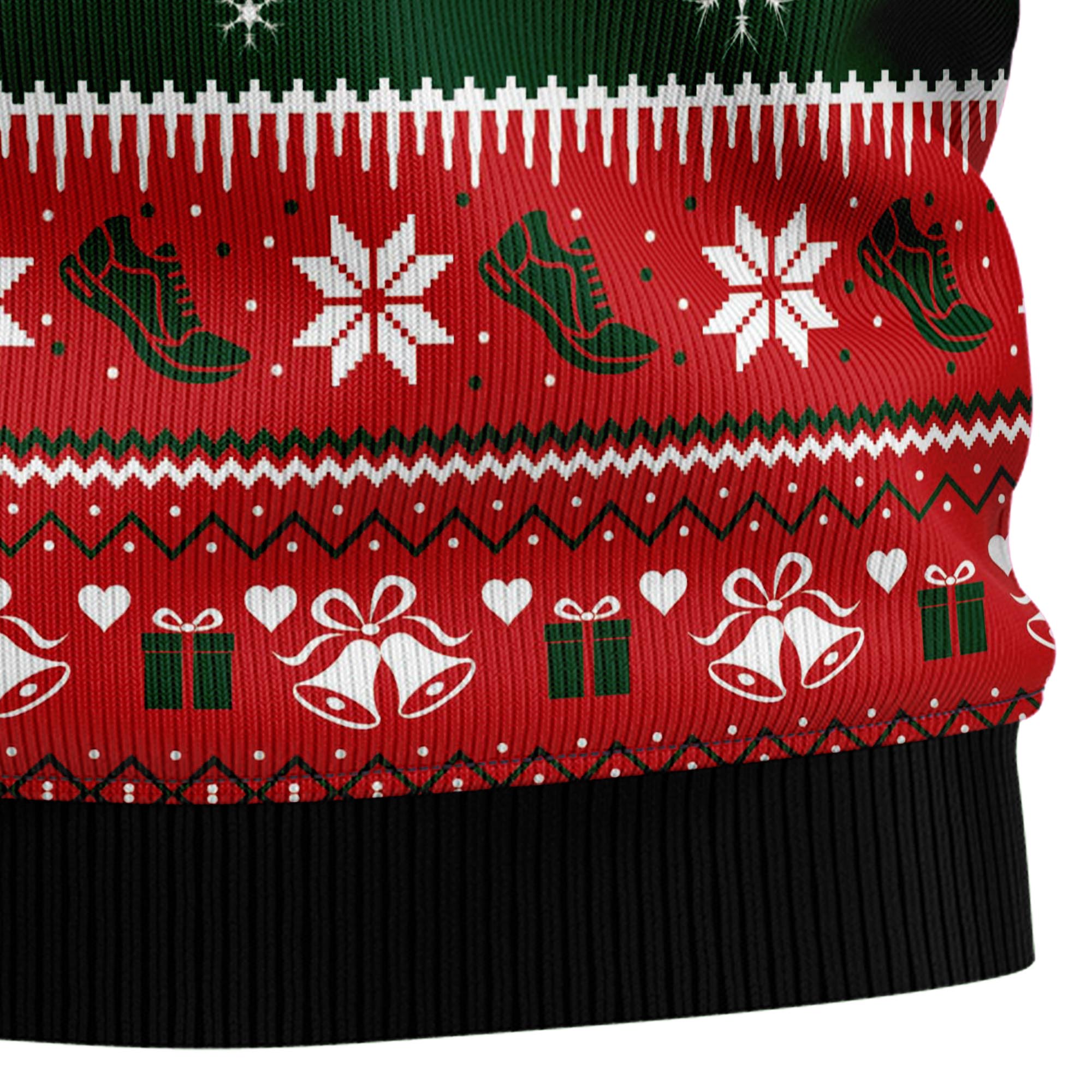 Running Plan for the Day Ugly Christmas Sweater, Funny Holiday Party Outfit for Men and Women, Gift for Runners
