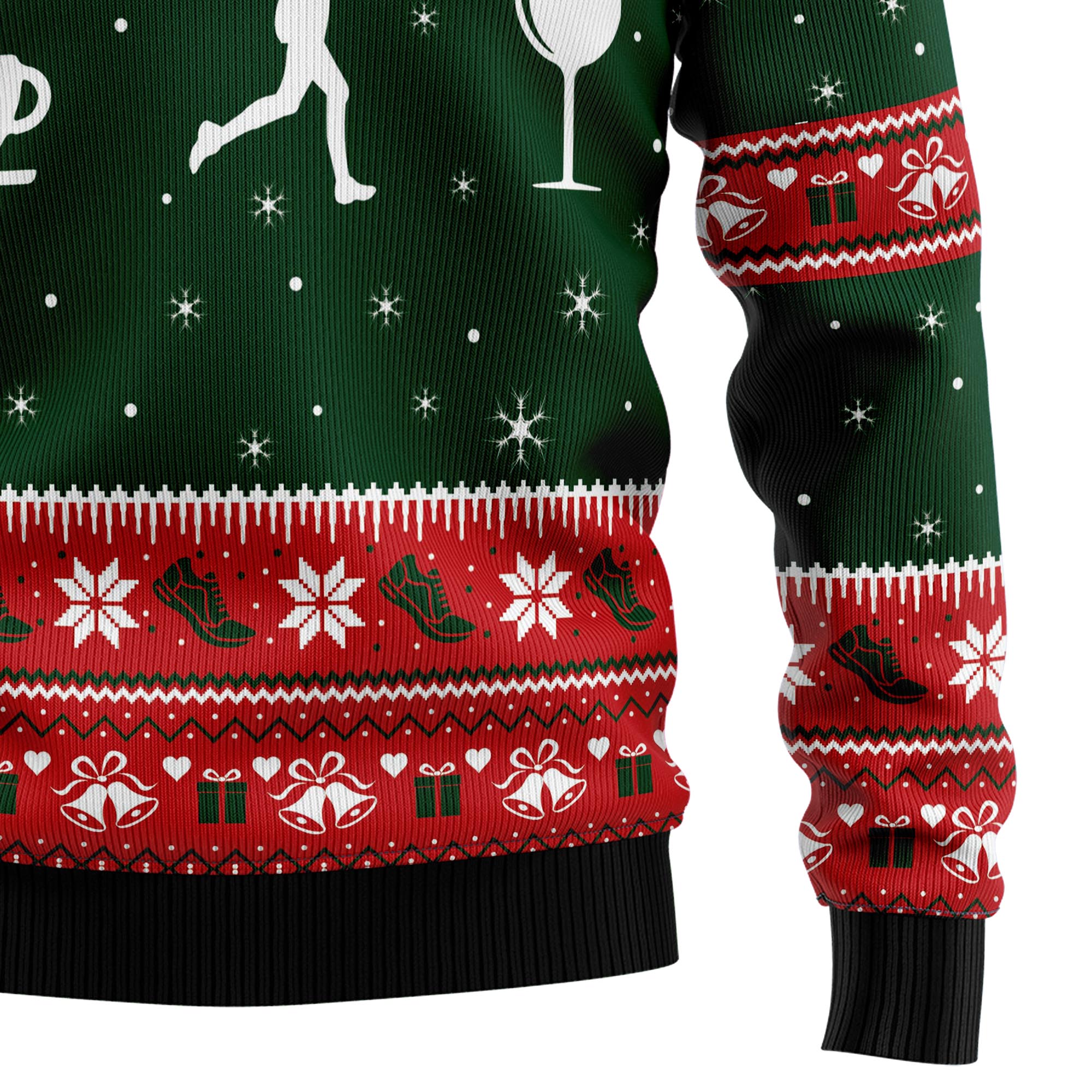 Running Plan for the Day Ugly Christmas Sweater, Funny Holiday Party Outfit for Men and Women, Gift for Runners