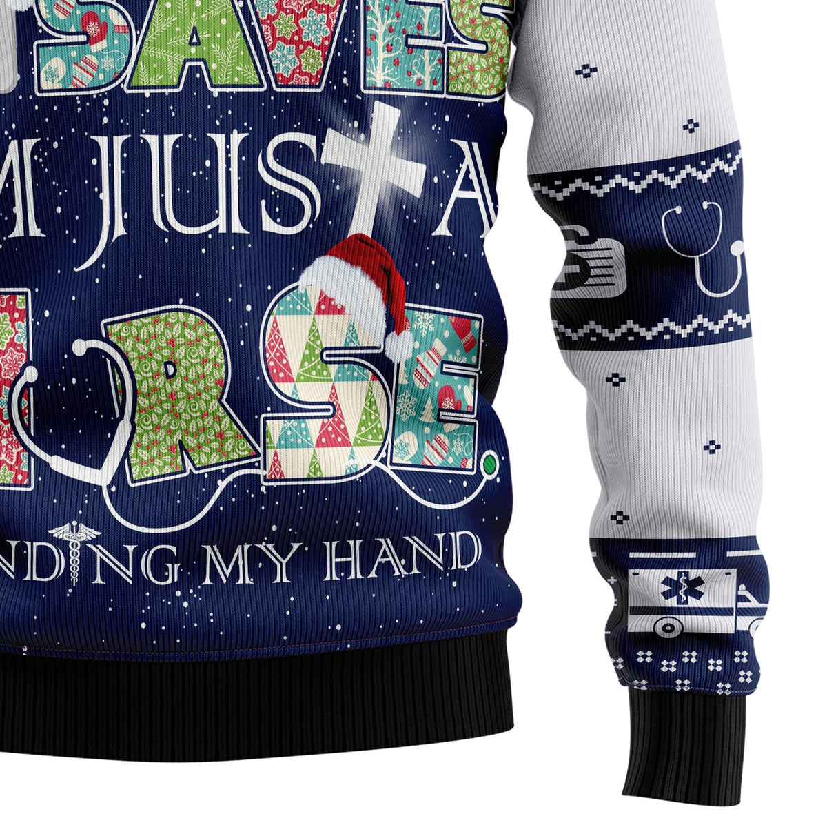 Nurse Life Christmas Ugly Christmas Sweater, Funny Nursing Pullover for Healthcare Staff, Fun Xmas Party Clothing