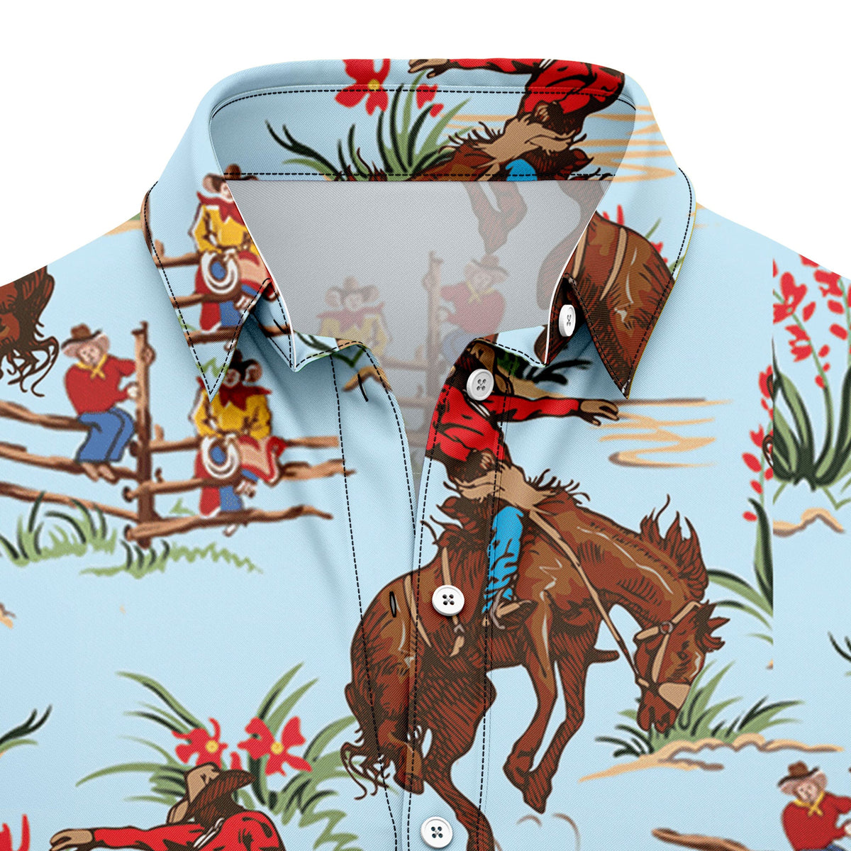 Awesome Cowboy Hawaiian Shirt, Western Cowboy Shirt, Summer Button Down Shirt, Rodeo Gift for Men and Women